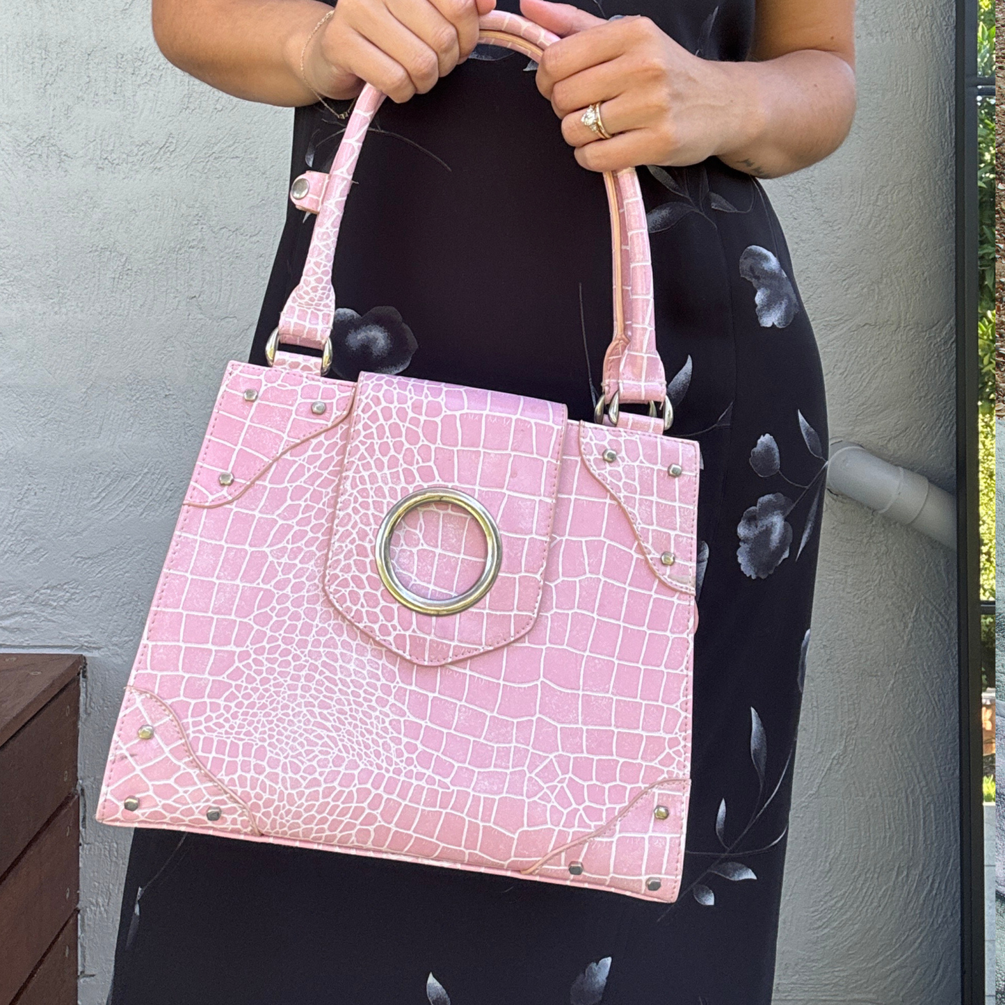 Modapelle Italian Croc Embossed Bag