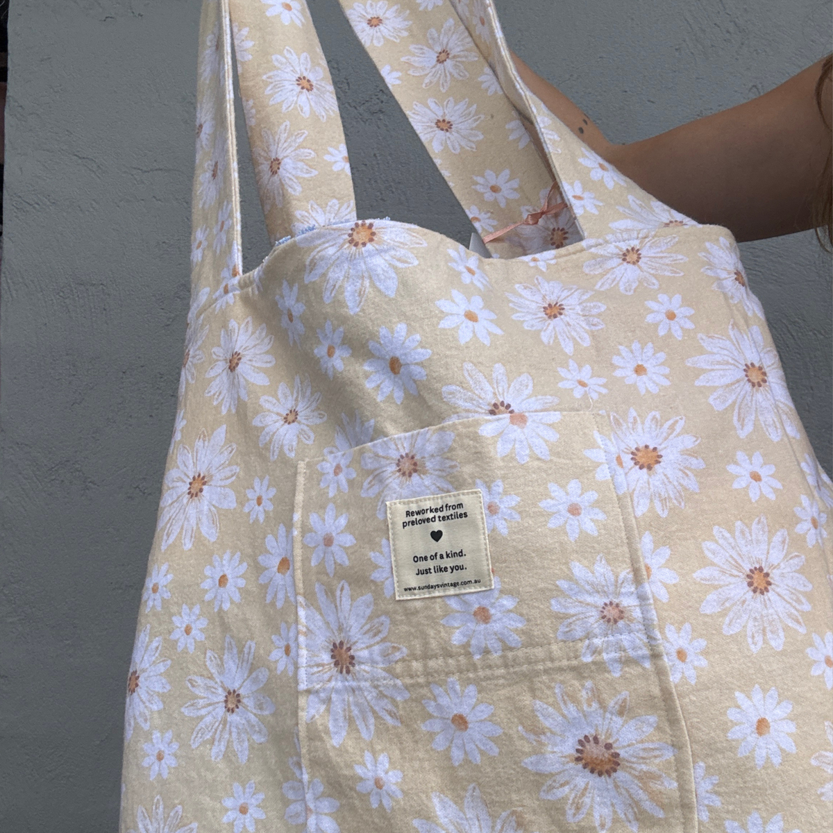 RETOWEL Small Patchwork Bag // Daisy Haze