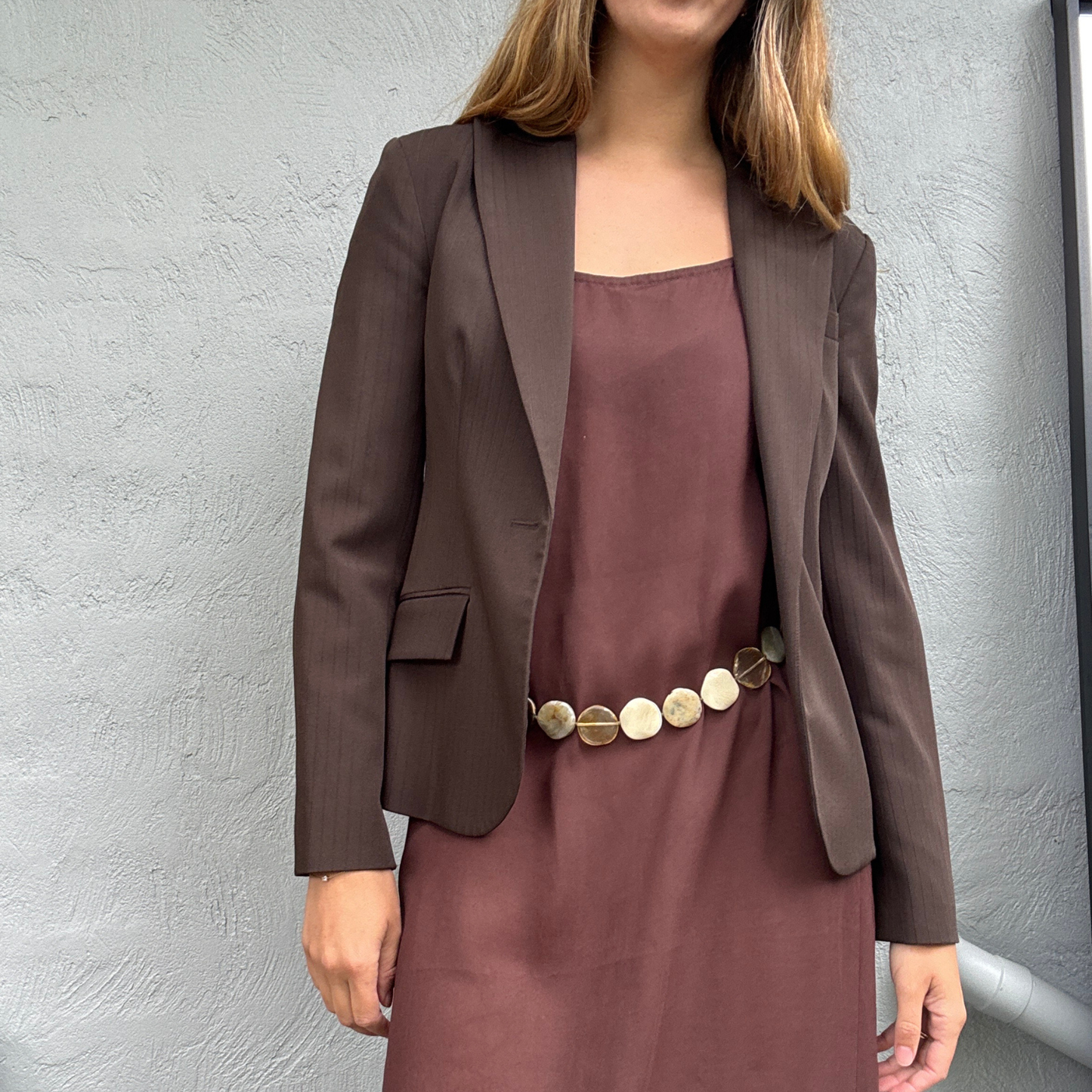 Chocolate Tailored Blazer // Size 6-10