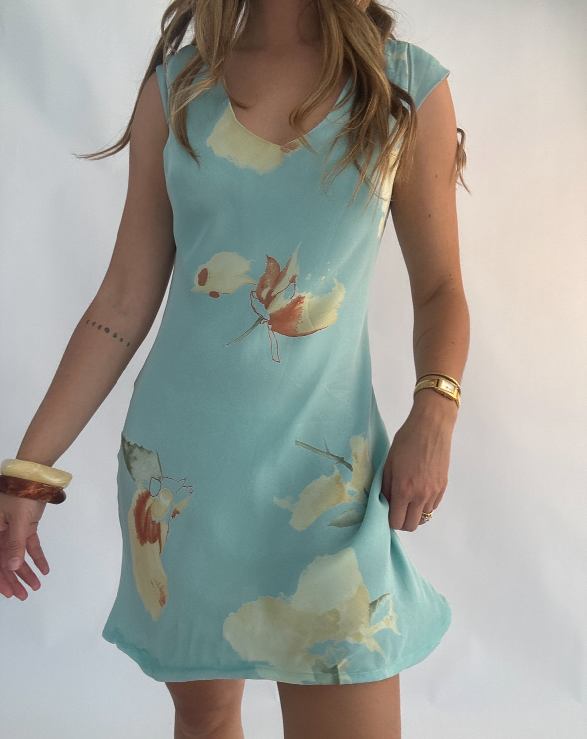 Sky Floral Mini Dress //Size 12
