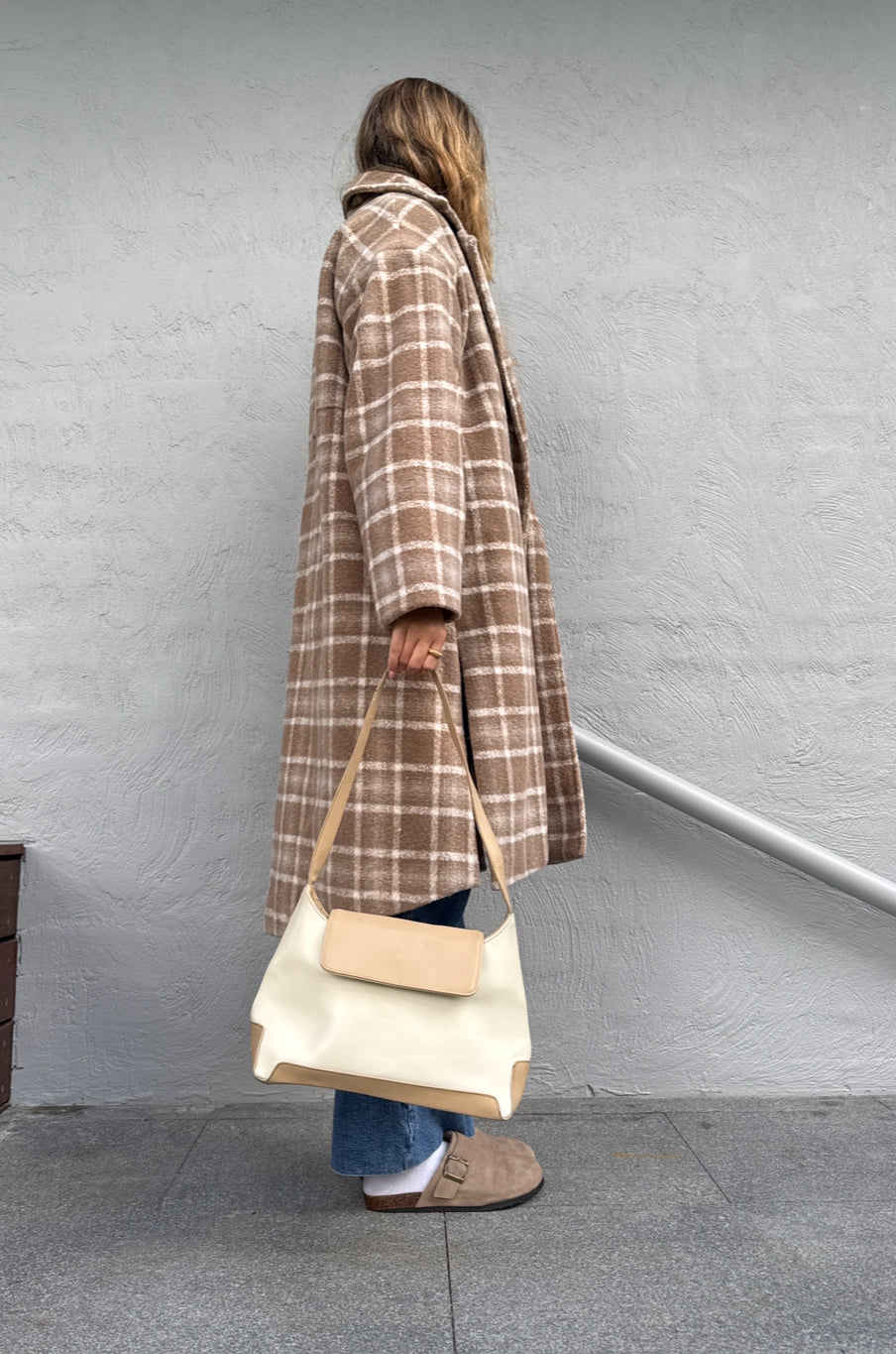 Longline Plaid Coat // Size 8-16