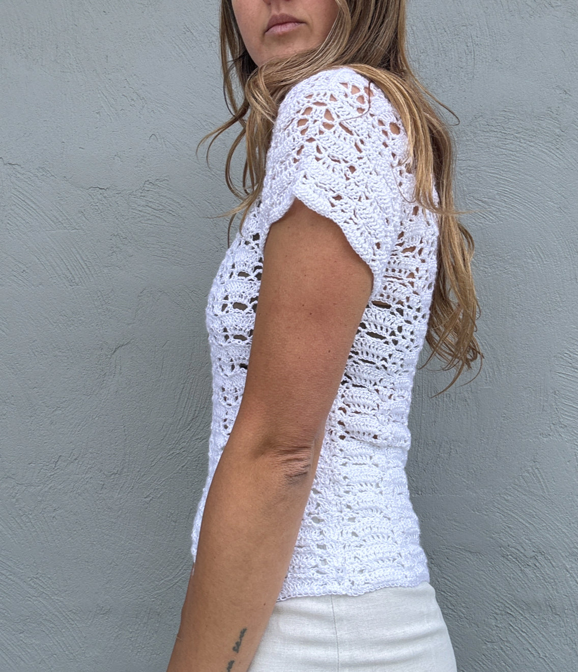 Crochet Knit Top // Size 6-10