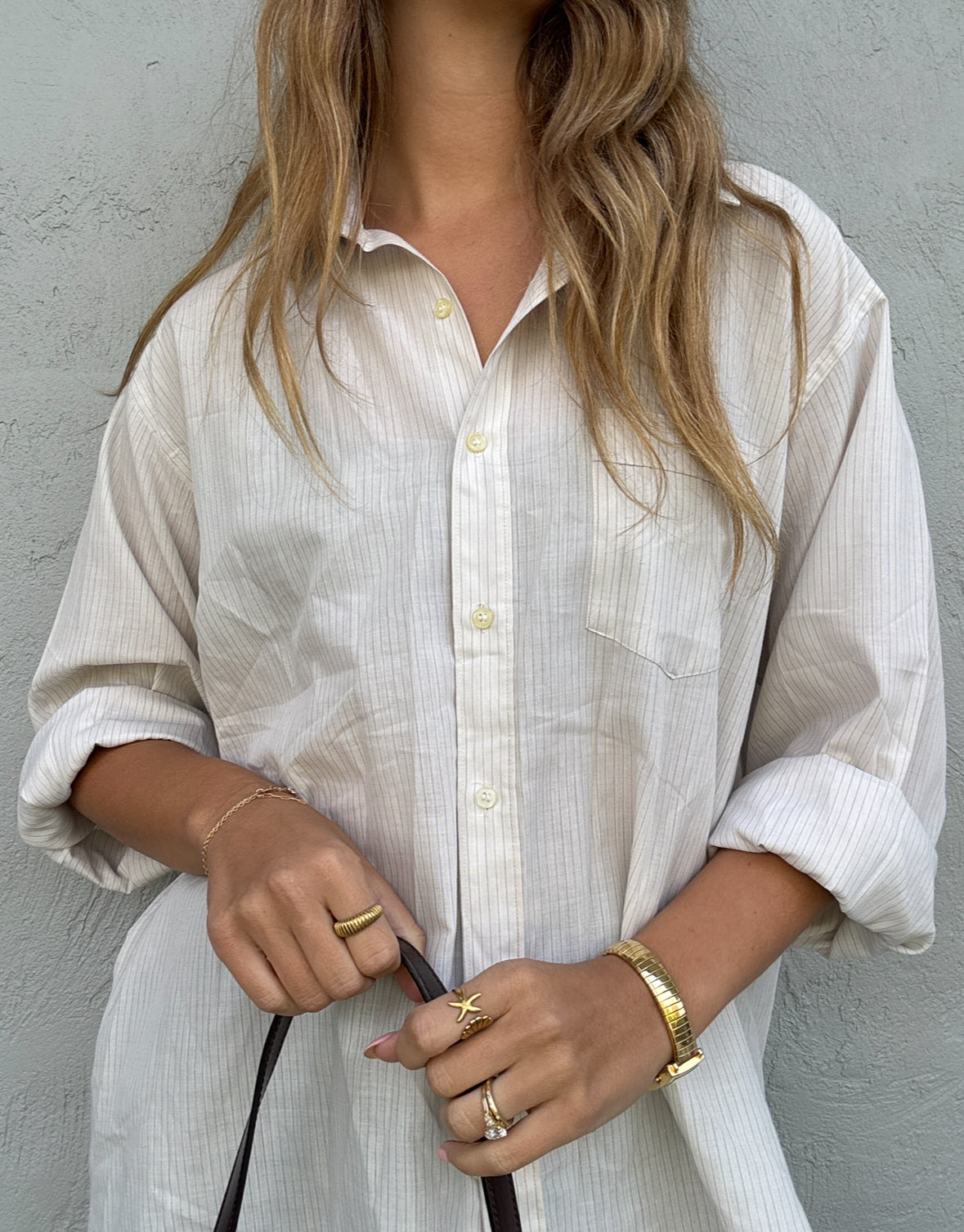 Classic Pinstripe Shirt // Size 44