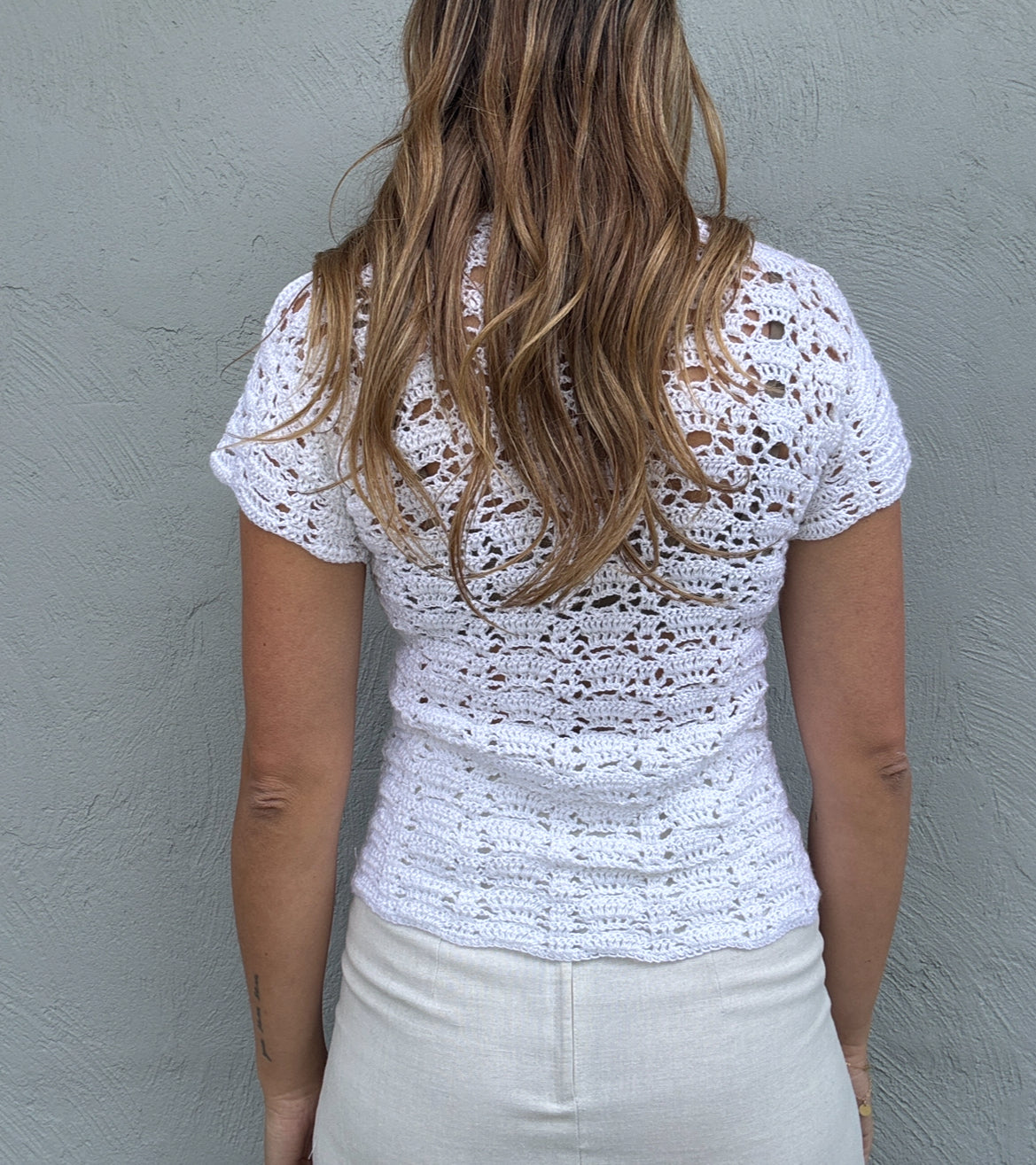 Crochet Knit Top // Size 6-10