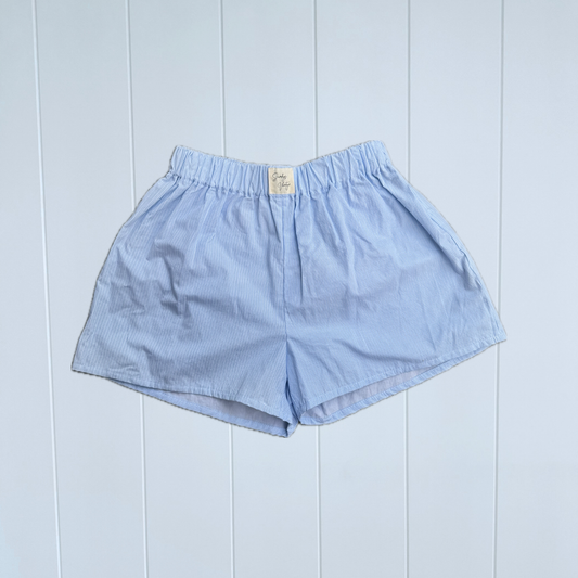 Sunday Shorts - Light Blue Stripe // Size 6-10