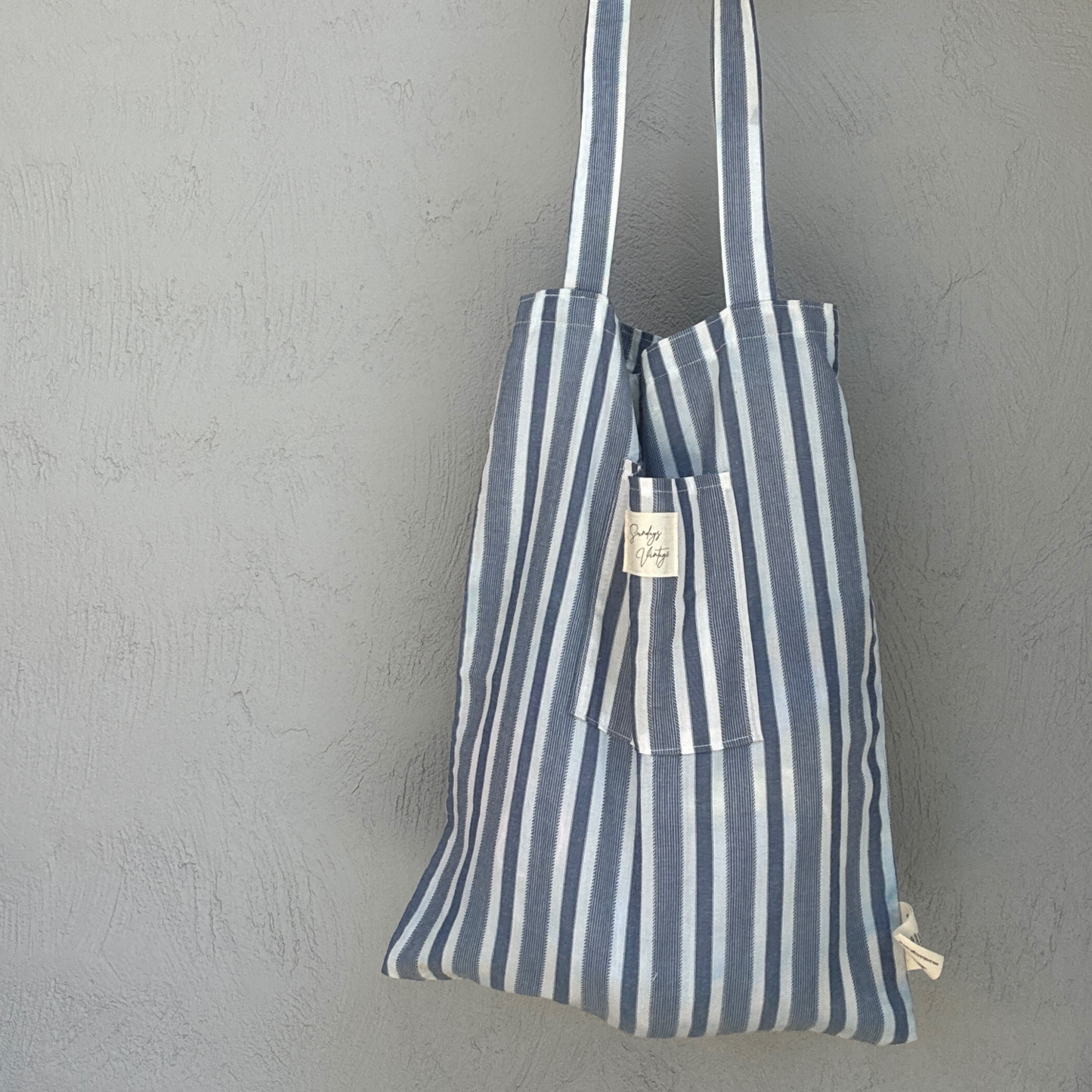 Sundays Market Tote - Blue Stripe