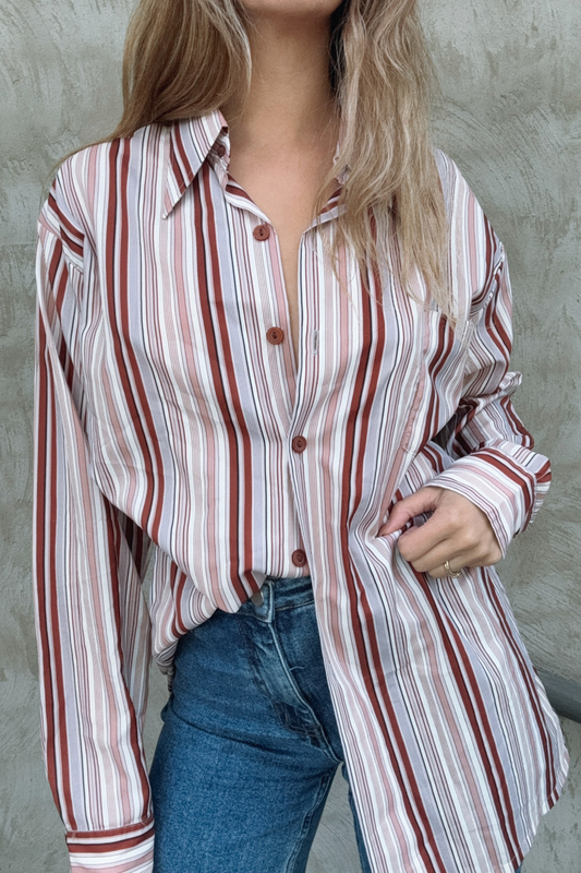 Striped Dress Shirt // Size XL