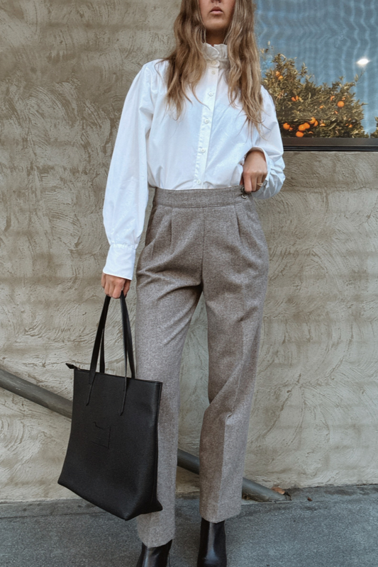 High Waist Wool Trousers // Size 10-12