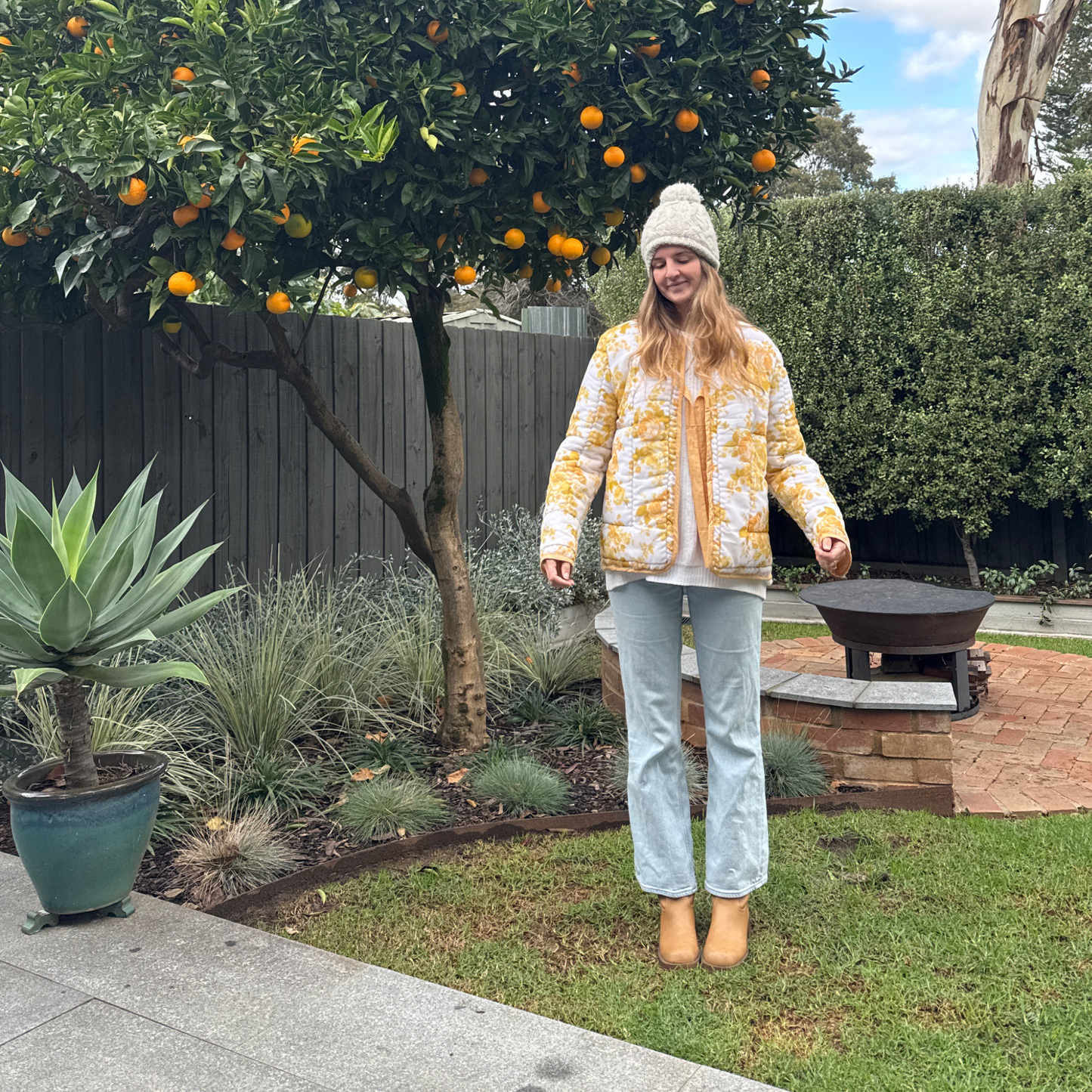 Sundays Quilted Jacket 001 // Golden Bloom