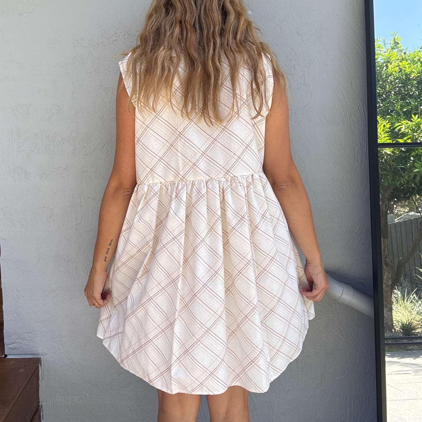 Sunnie Dress- Butter Stripe // Size 8-12