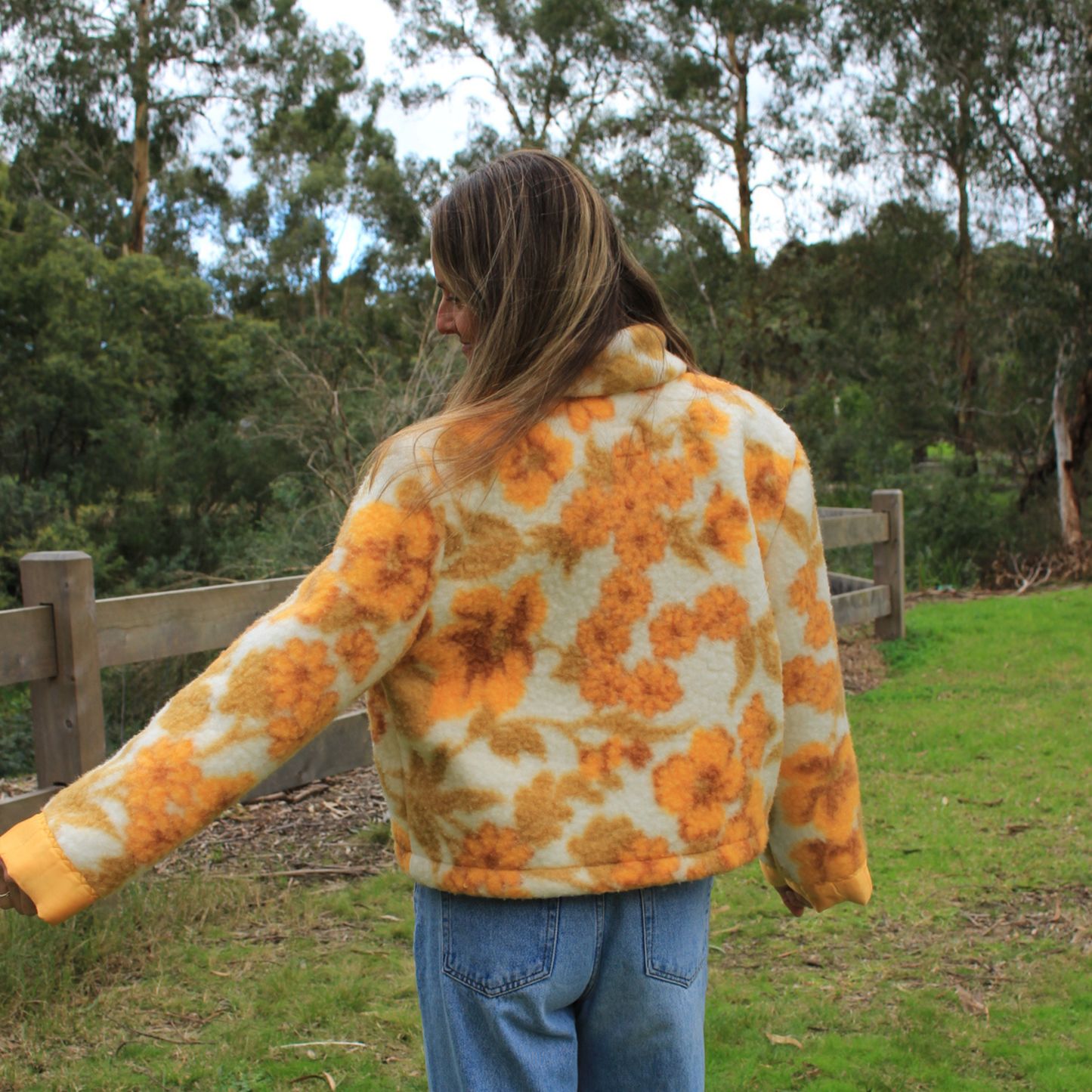 Sunday Snug Cropped Jacket 003 // Golden Daisy