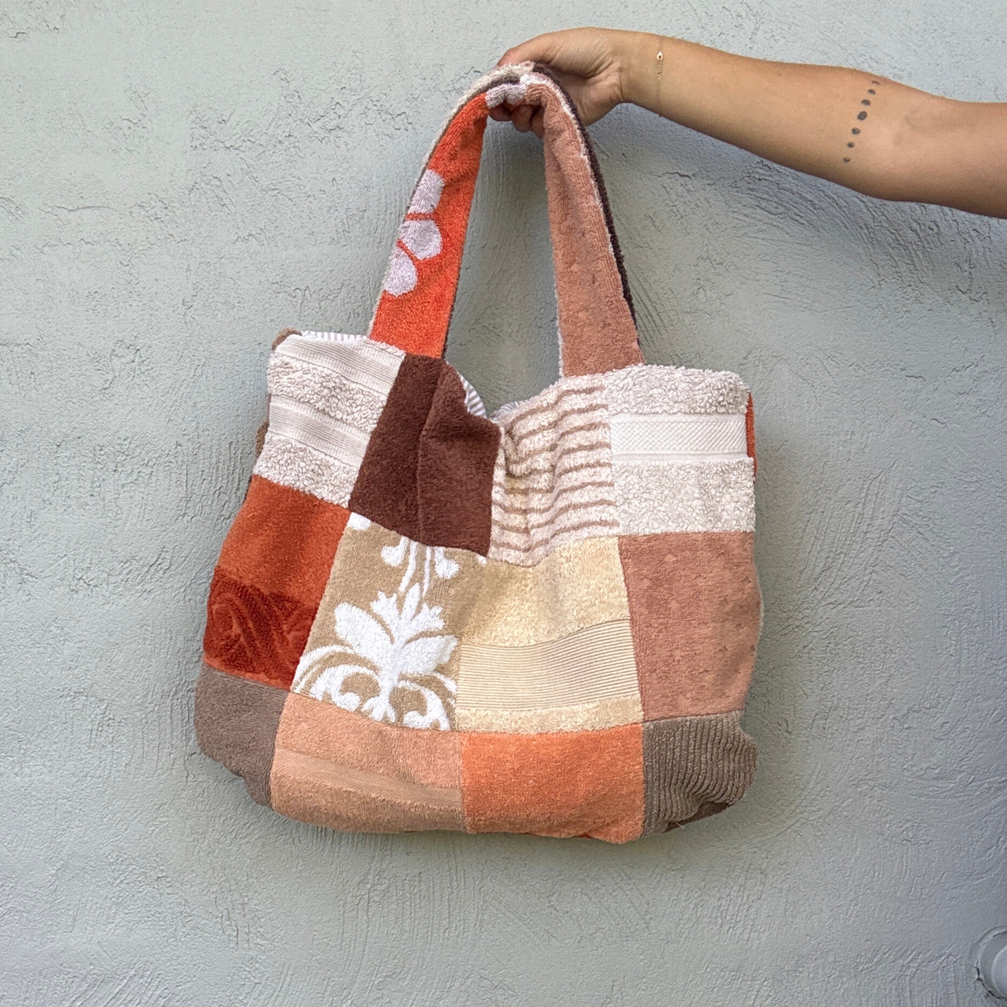 RETOWEL Large Patchwork Bag // Desert Sun