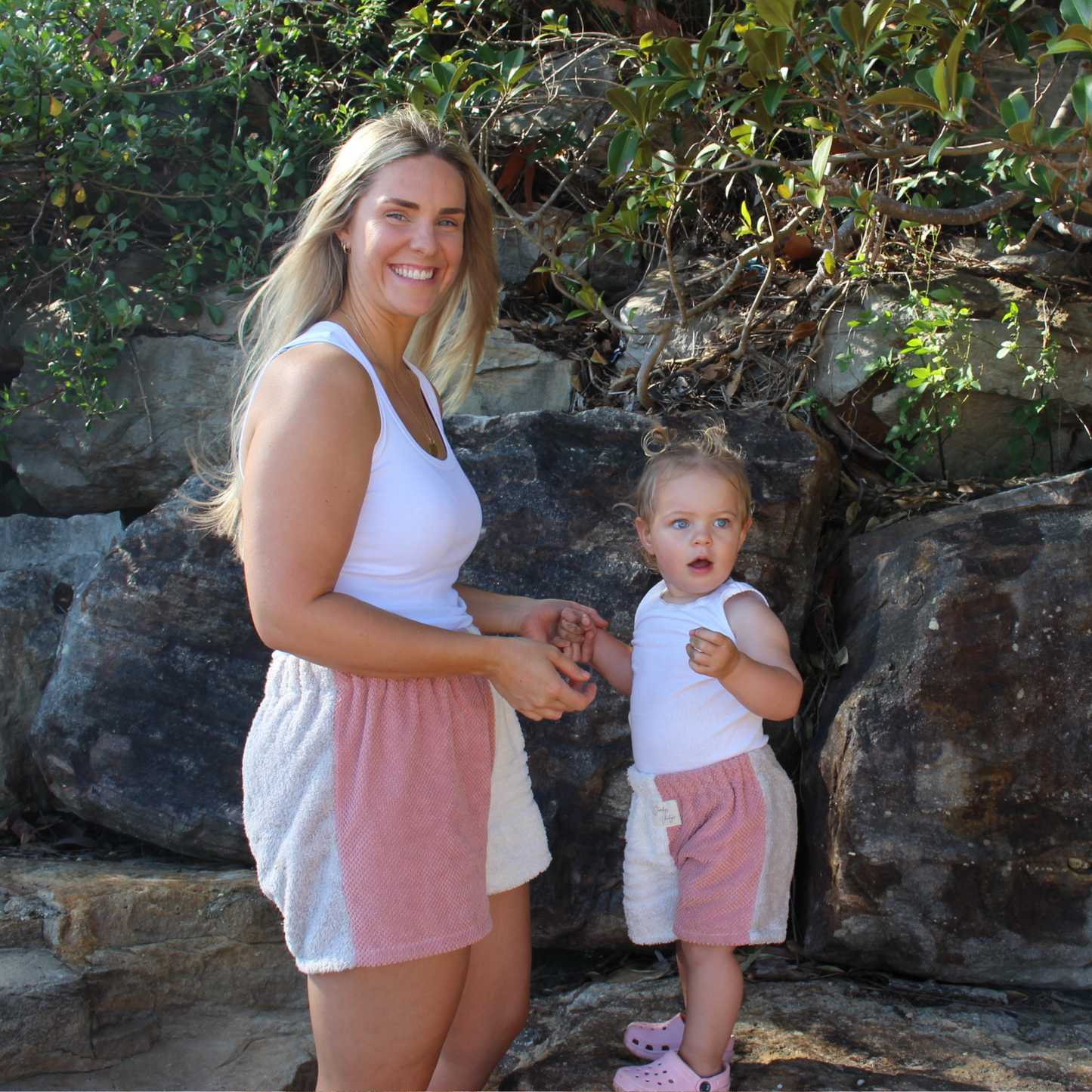 Mum and Me Retowel Shorts- Custom Colour Story Set
