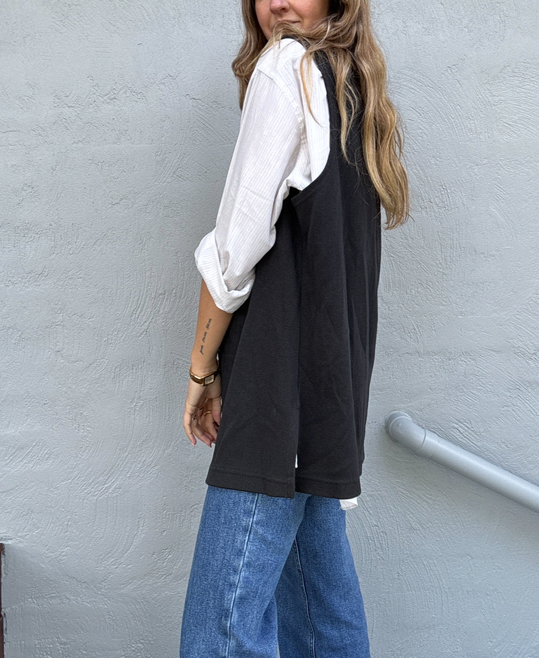 Button Knit Vest // Size L