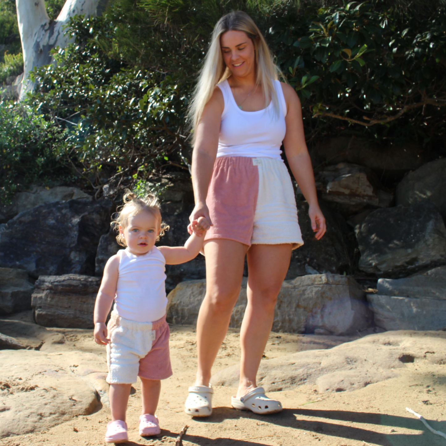 Mum and Me Retowel Shorts- Custom Colour Story Set