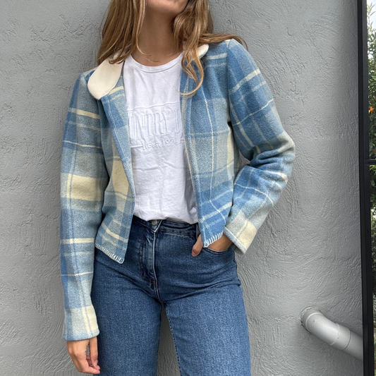 Sunday Snug Cropped Bomber 002 // Blue Haze
