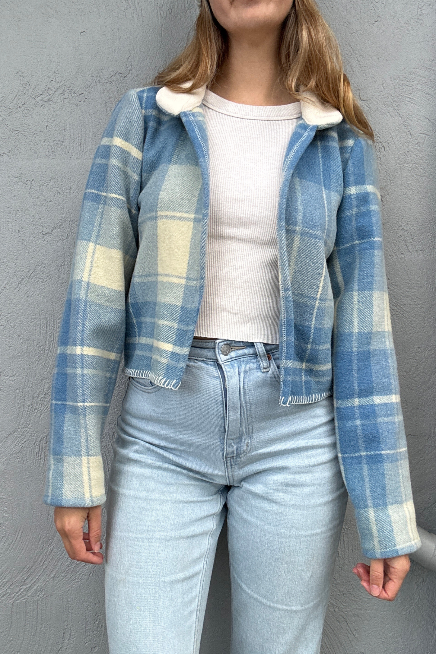 Sunday Snug Cropped Bomber 002 // Blue Haze