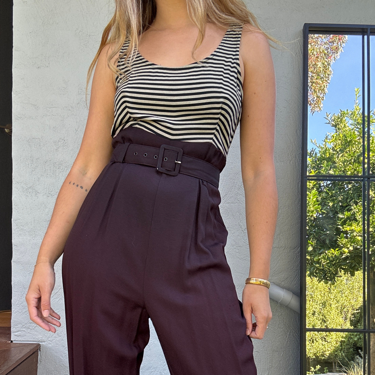 Vintage Belted Jumpsuit // Size 10