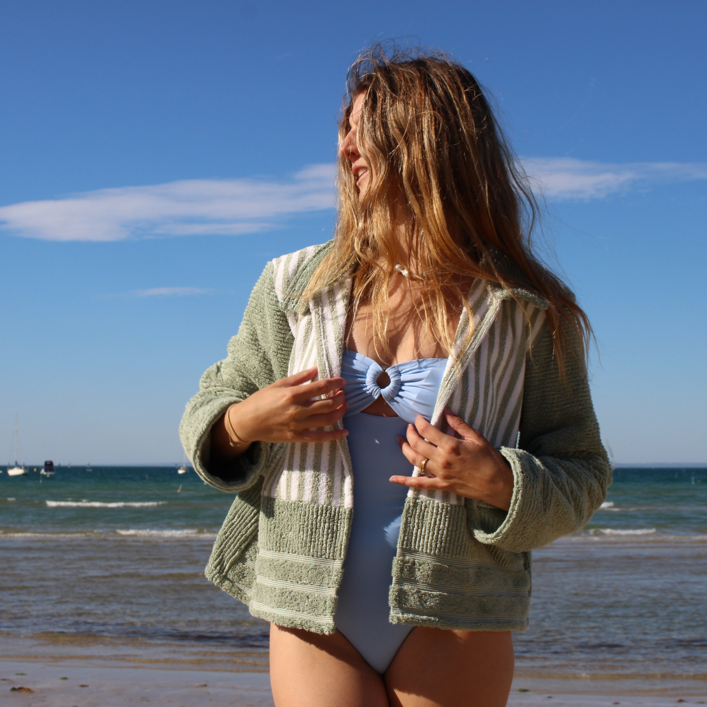RETOWEL Jacket 005 // Salt Stripe