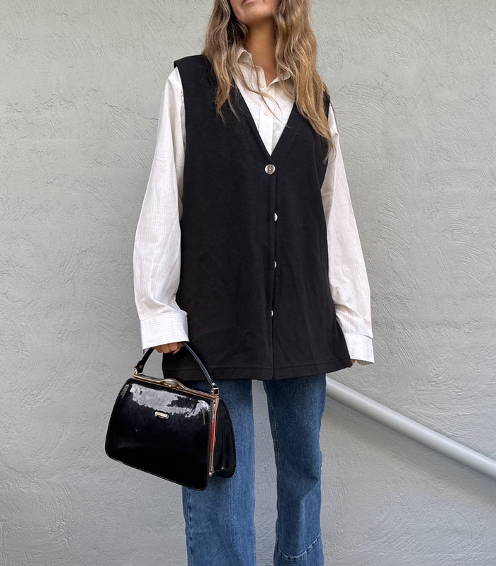 Button Knit Vest // Size L