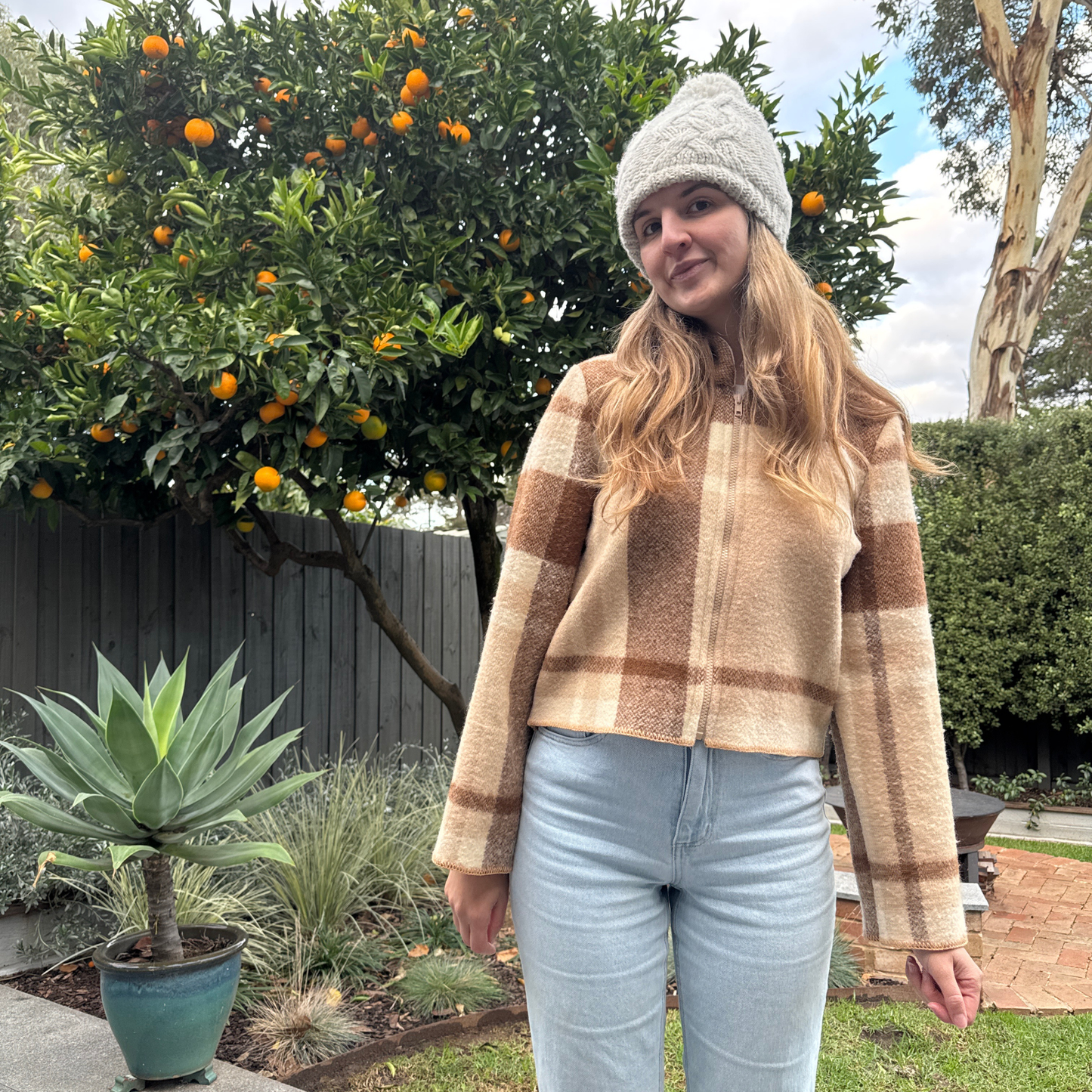 Sunday Snug Cropped Bomber 001 // Mocha