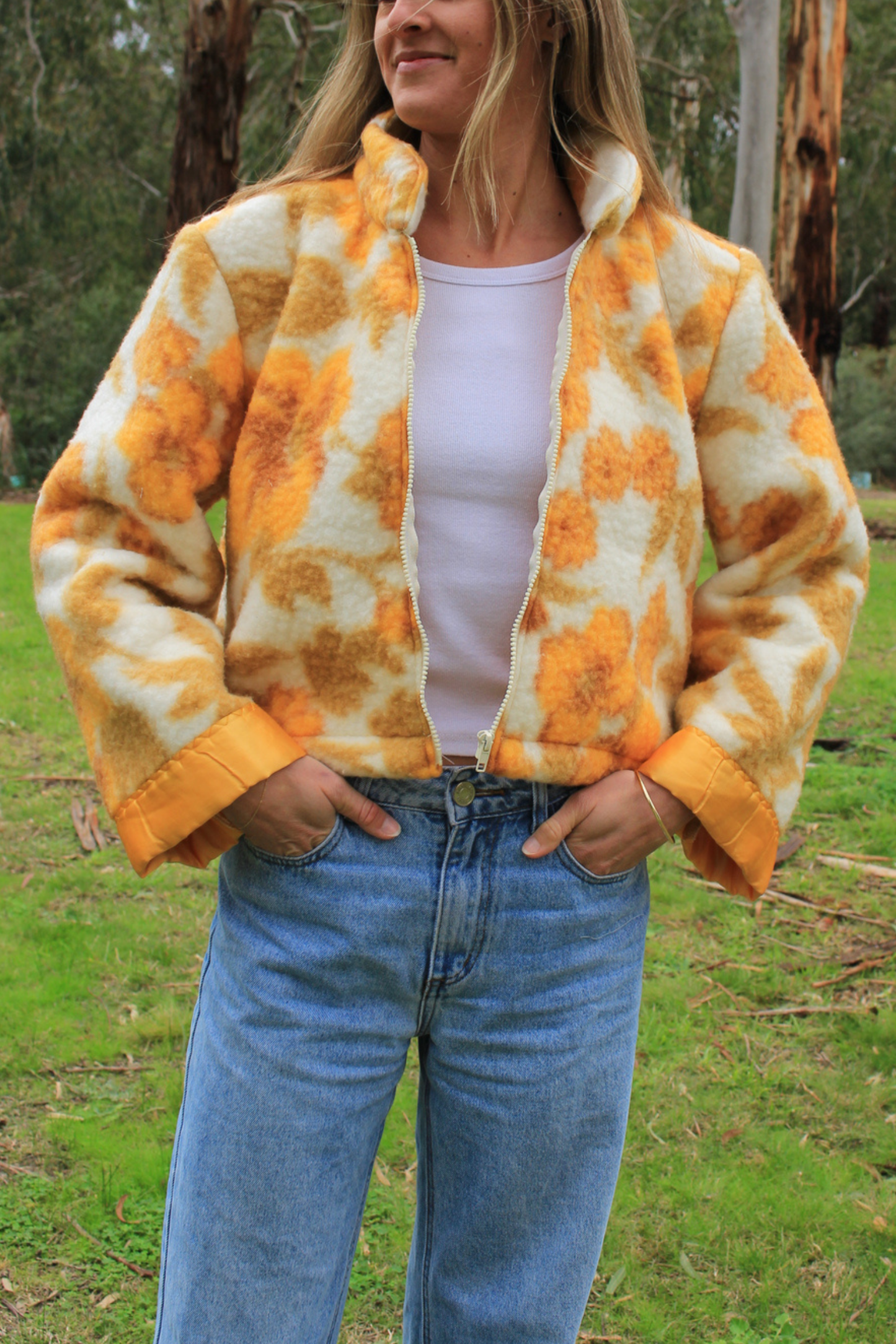 Sunday Snug Cropped Jacket 003 // Golden Daisy