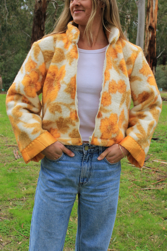 Sunday Snug Cropped Jacket 003 // Golden Daisy