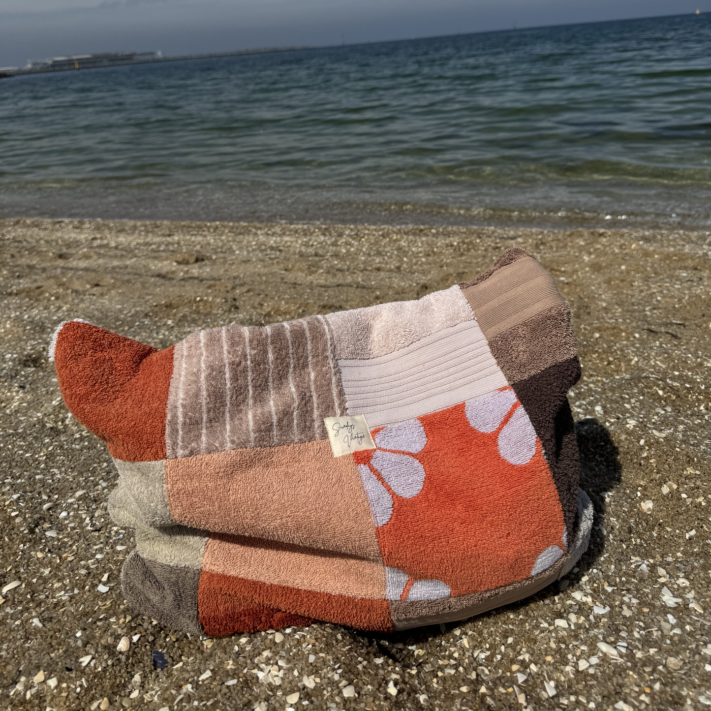 RETOWEL Large Patchwork Bag // Desert Sun
