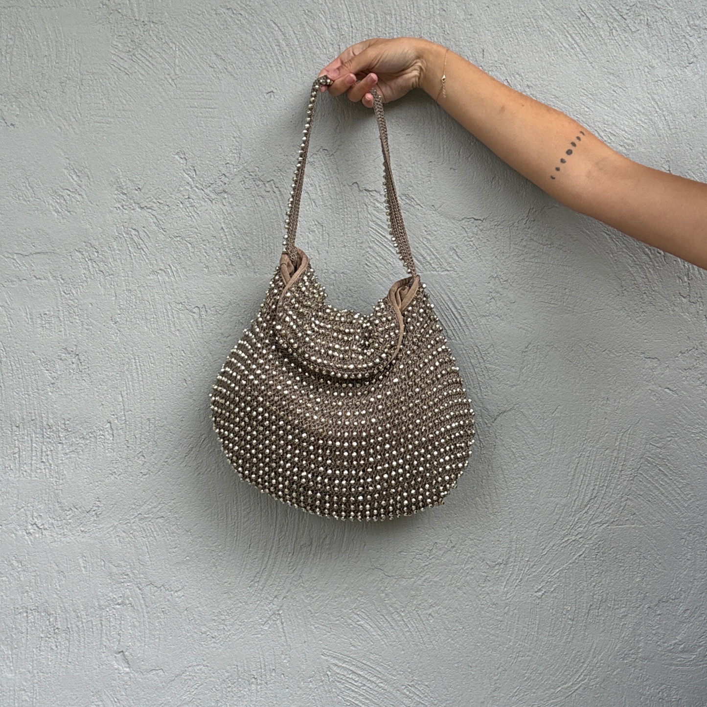 Isadora Beaded Slouch Bag