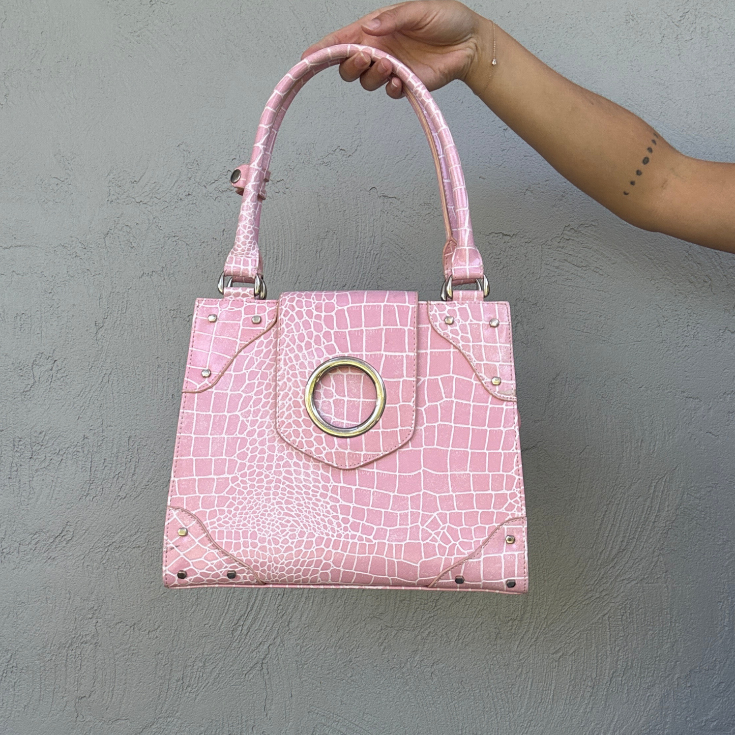 Modapelle Italian Croc Embossed Bag