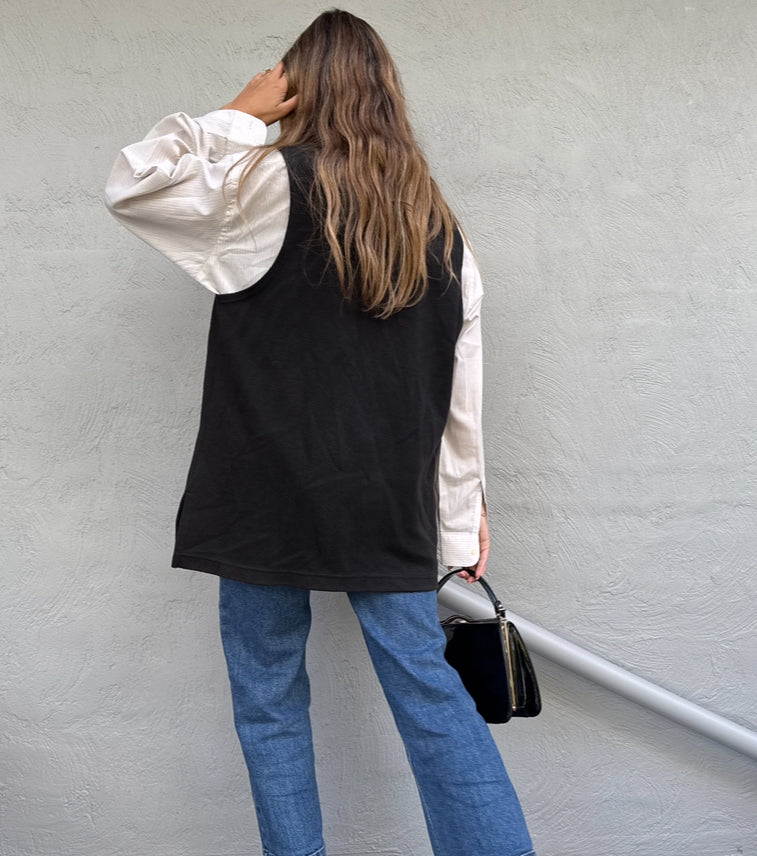 Button Knit Vest // Size L