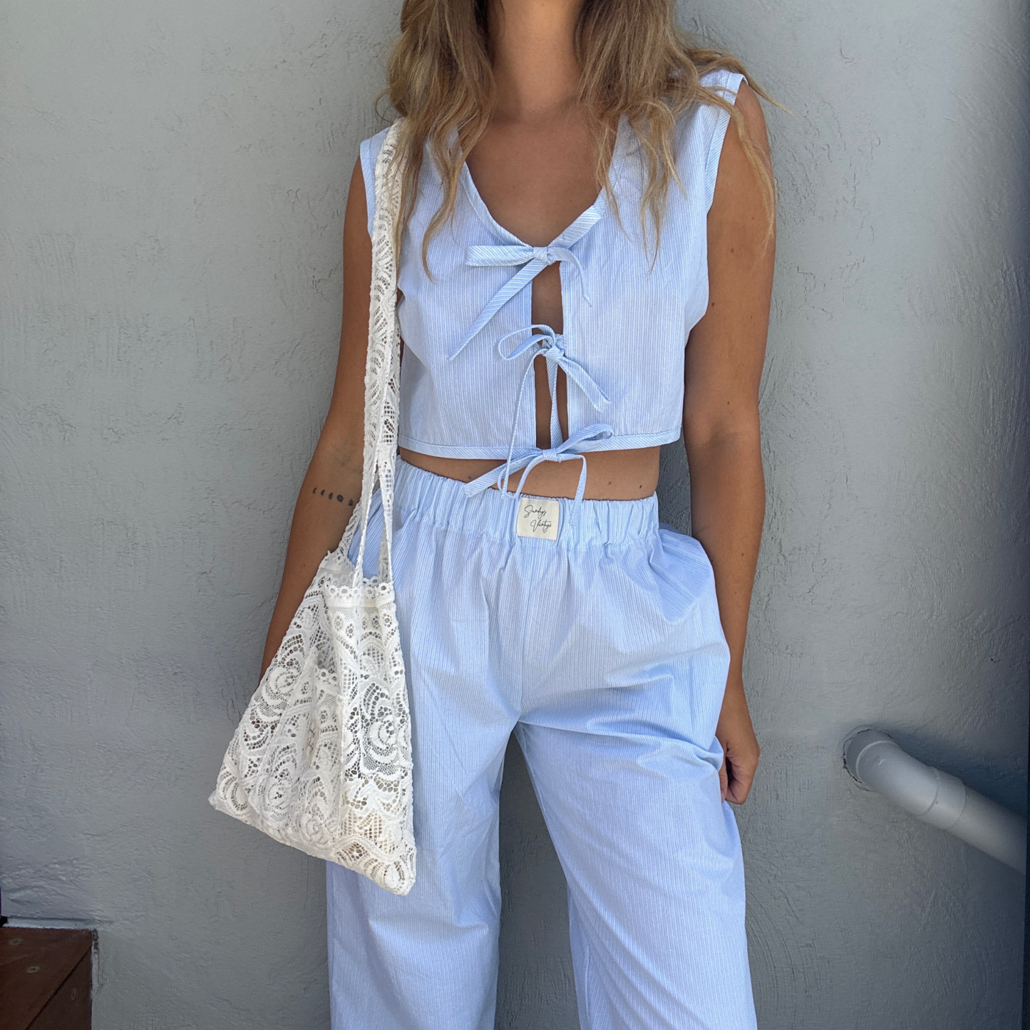 Sundays Set - Light Blue Stripe // Size 8-12