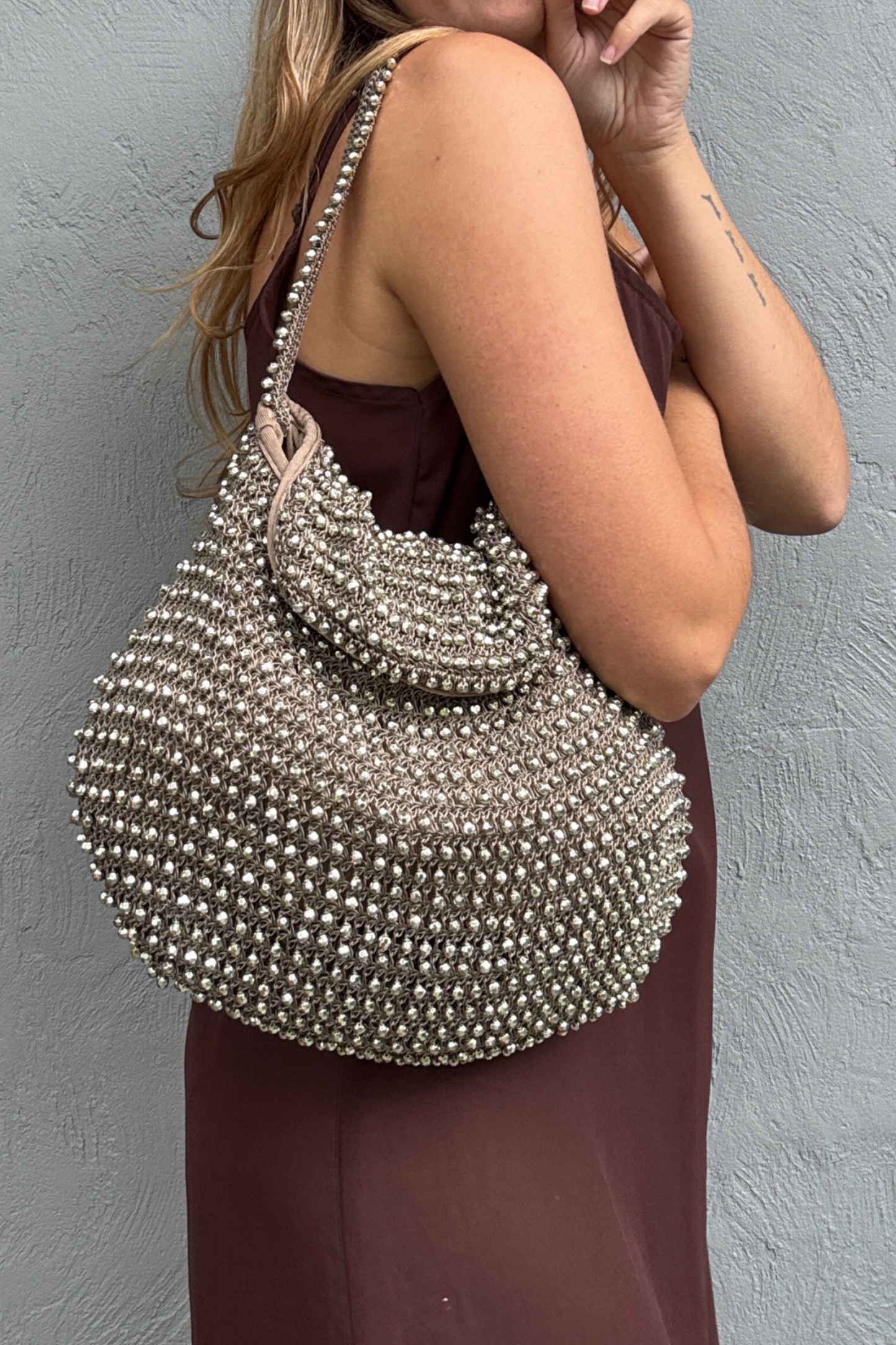 Isadora Beaded Slouch Bag