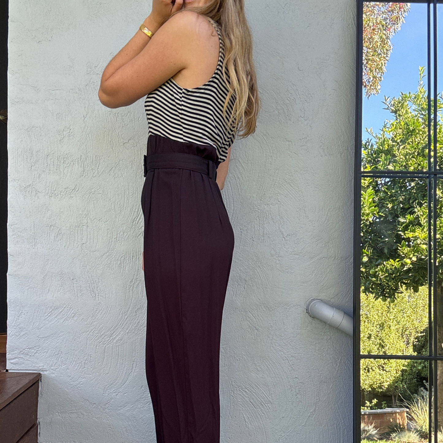 Vintage Belted Jumpsuit // Size 10