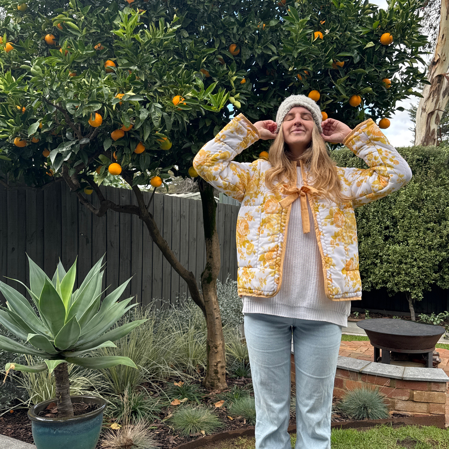 Sundays Quilted Jacket 001 // Golden Bloom