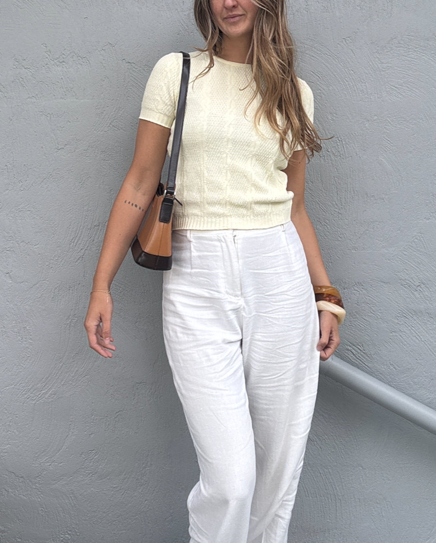 Vintage Lemon Knit Tee // Size 12