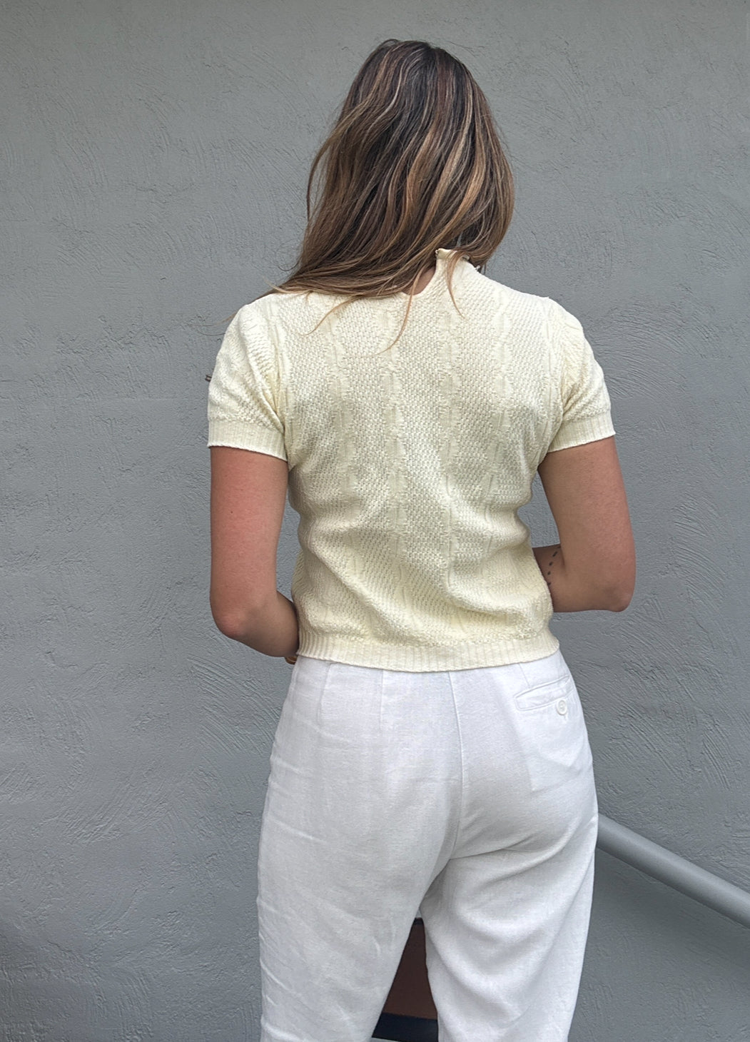 Vintage Lemon Knit Tee // Size 12