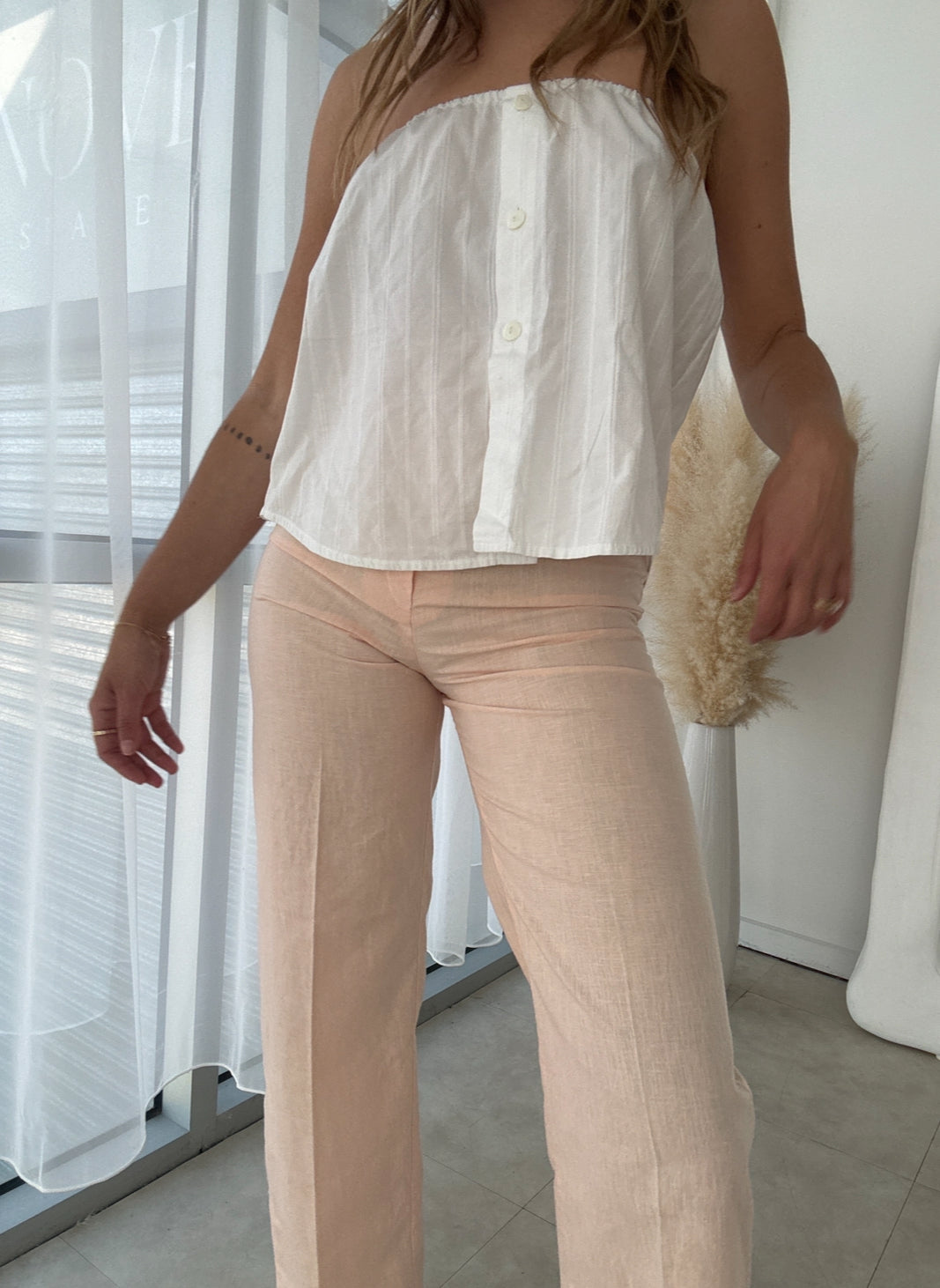 Vintage Peach Trousers // Size 6-8