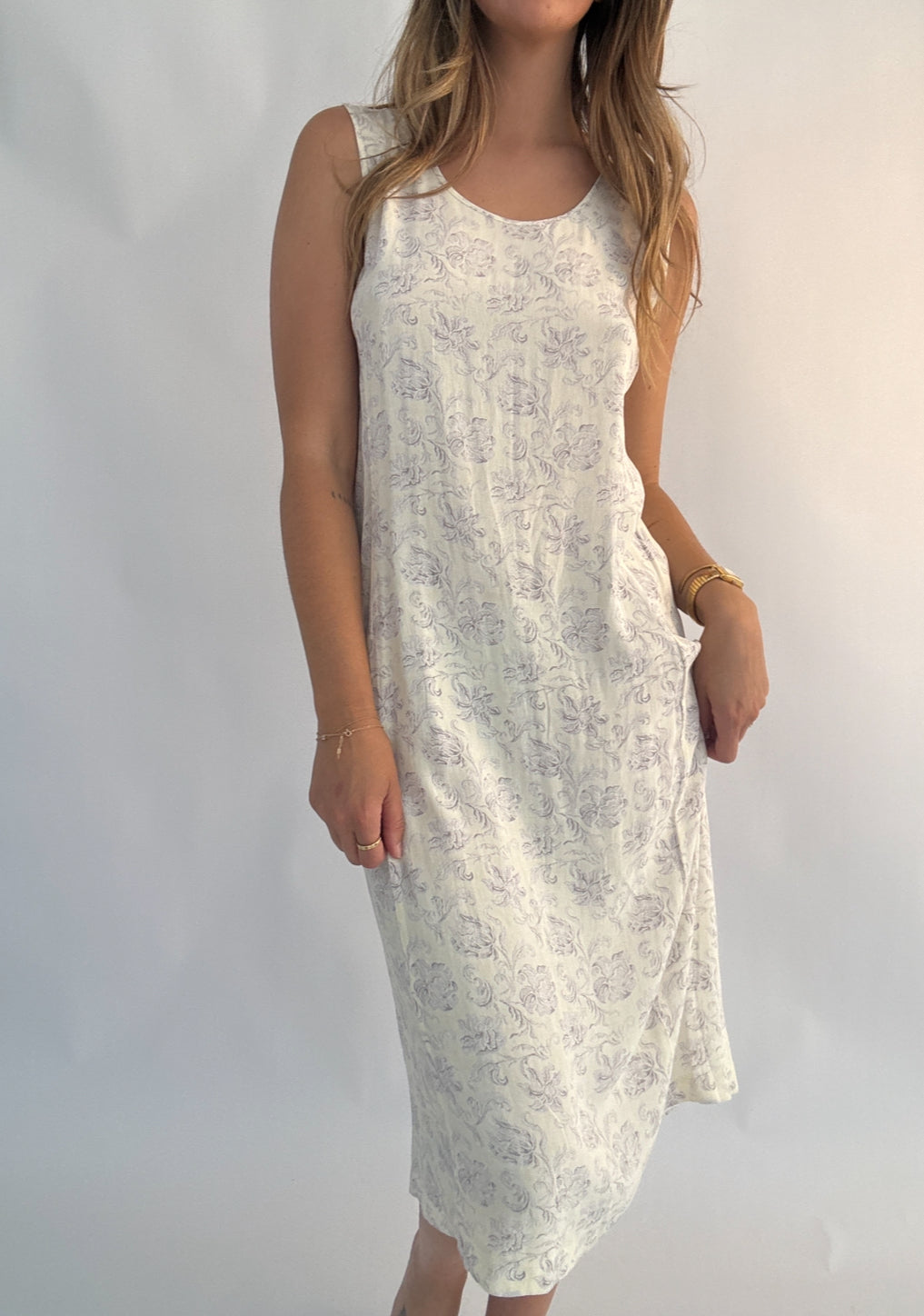 Vintage Country Road Midi Dress // Size 14