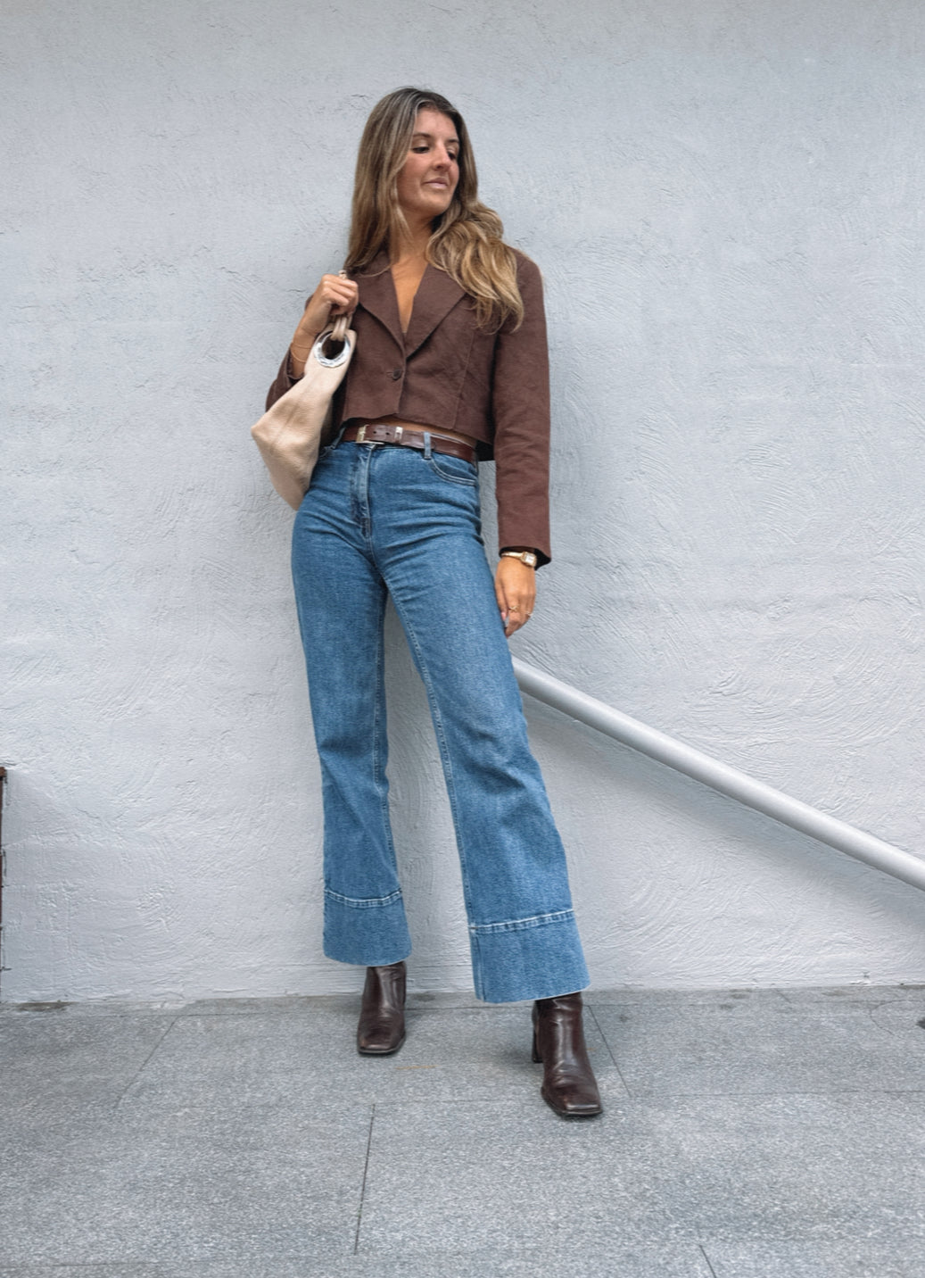 Country Road Cropped Linen Blazer // Size 10
