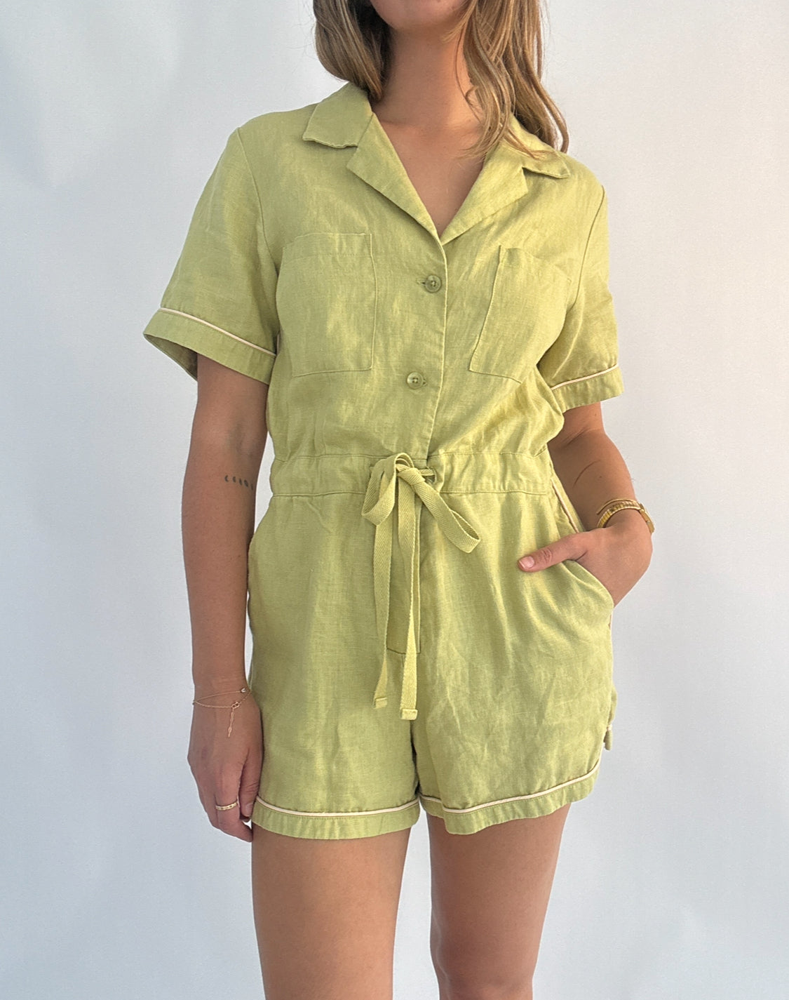 Venroy Camp Collar Playsuit // Size M