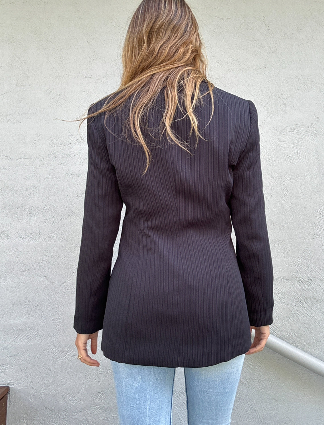 90s Pinstripe Blazer // Size 12