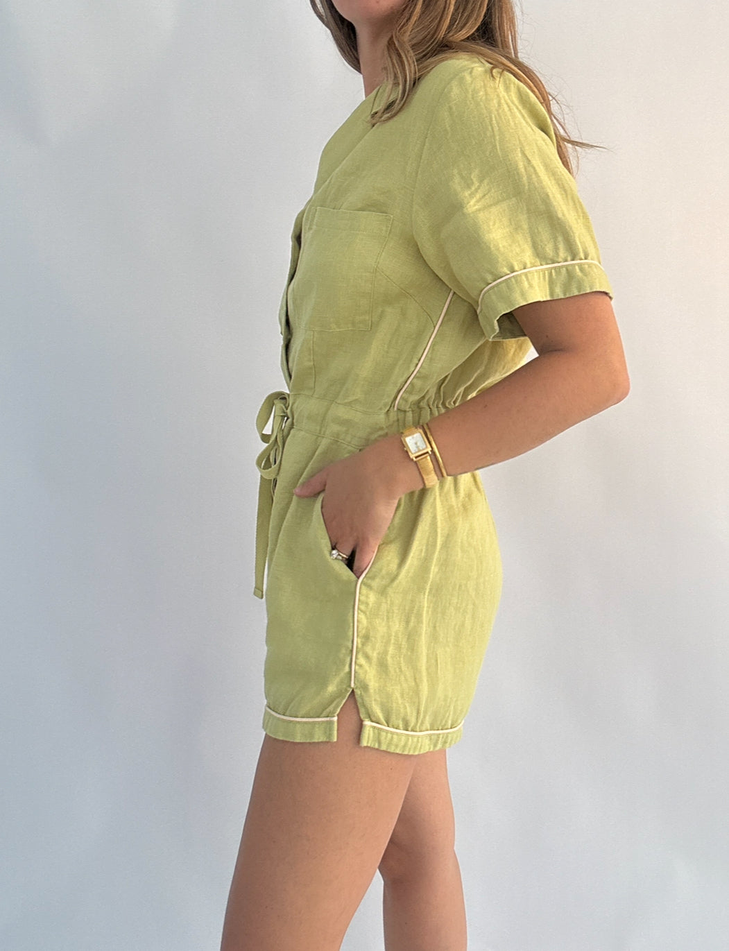 Venroy Camp Collar Playsuit // Size M