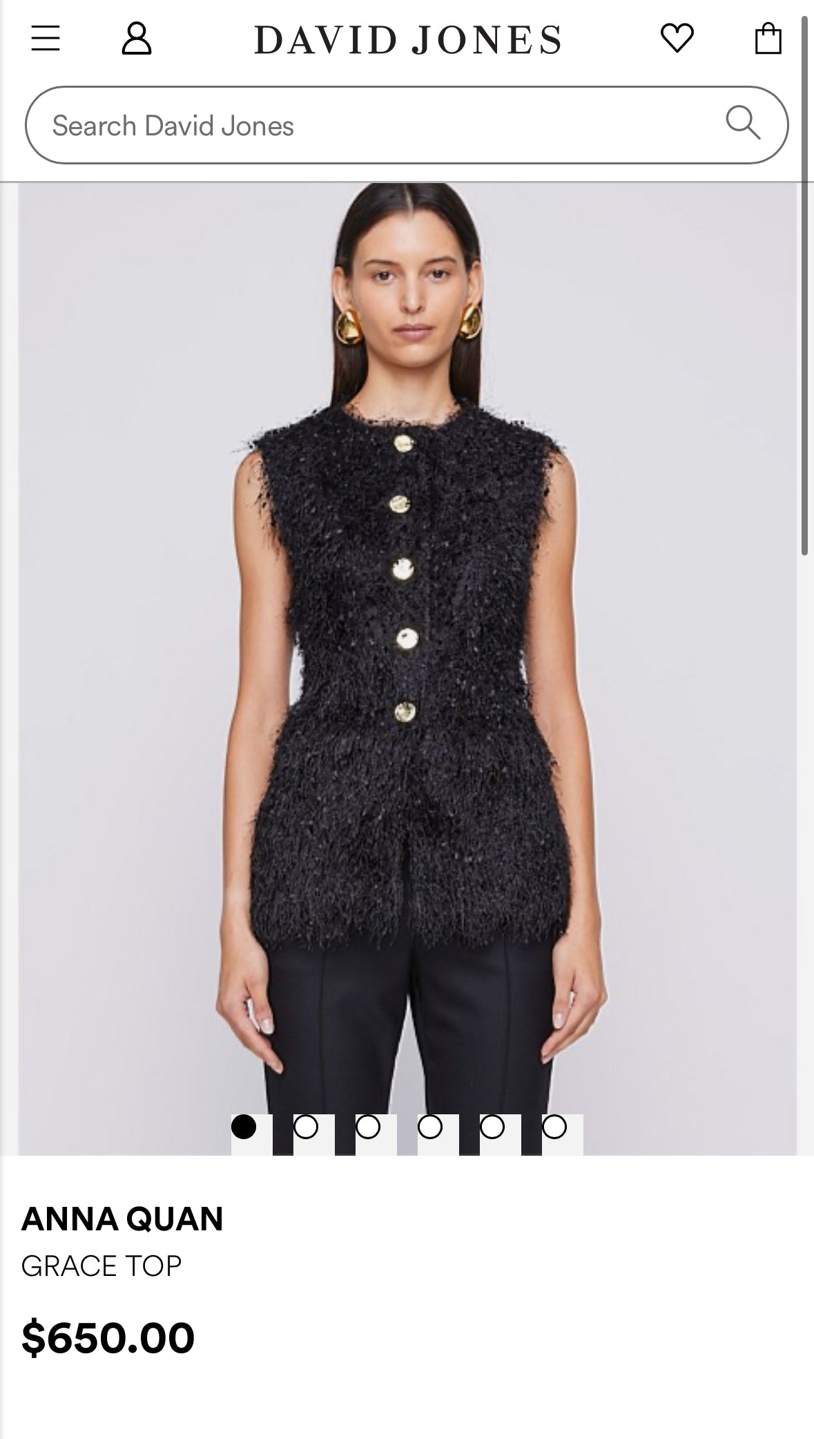 Anna Quan Grace Top // Size 6