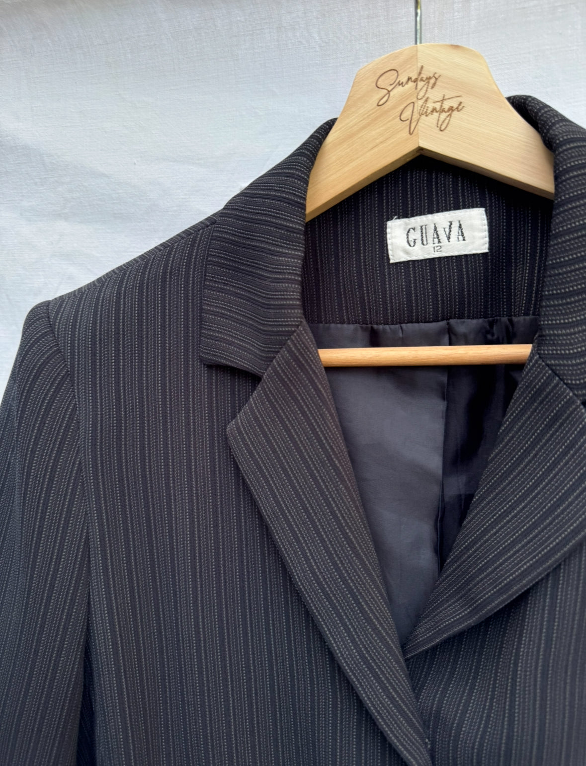 90s Pinstripe Blazer // Size 12