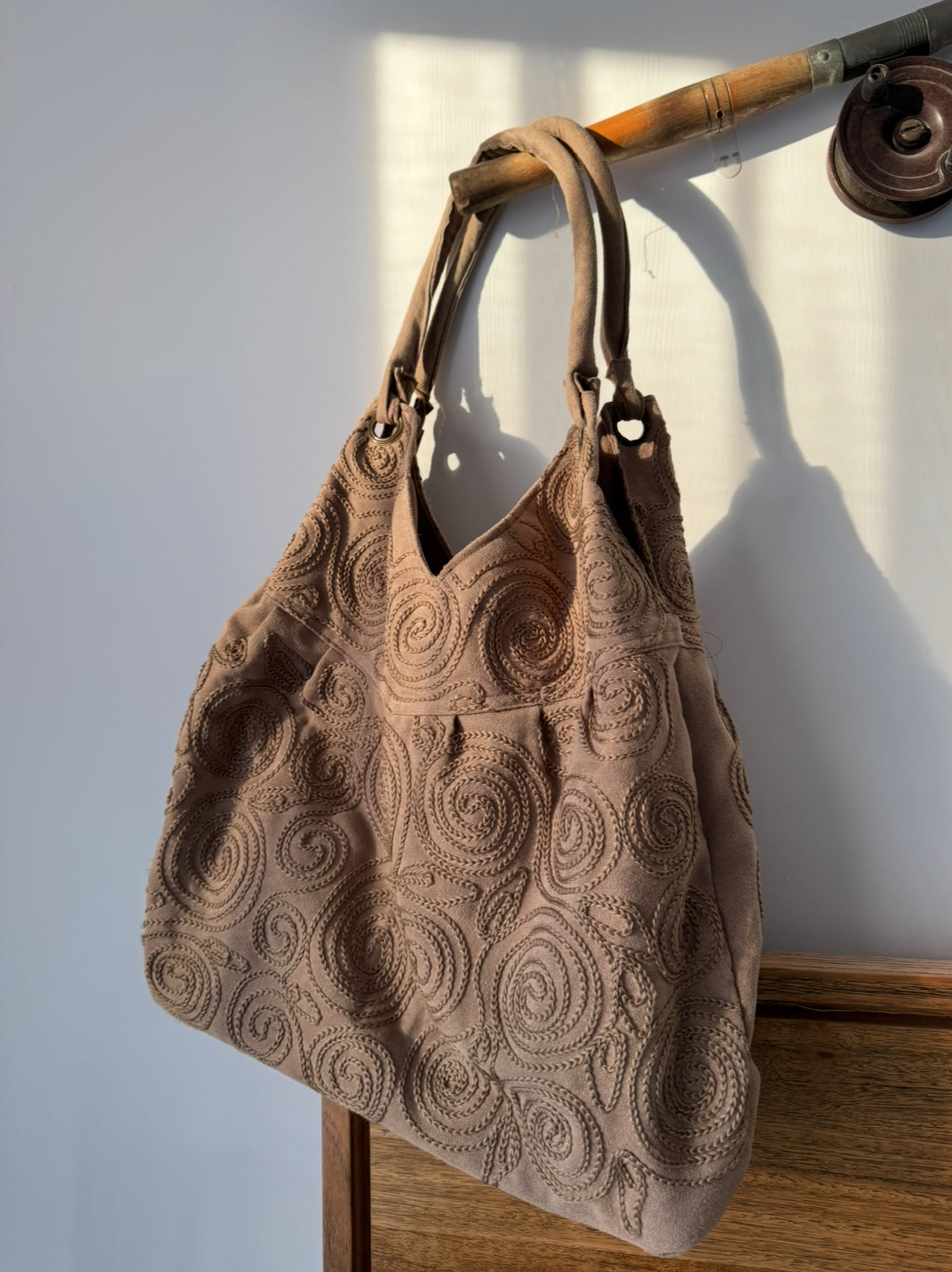 Embroidered Boho Tote Bag