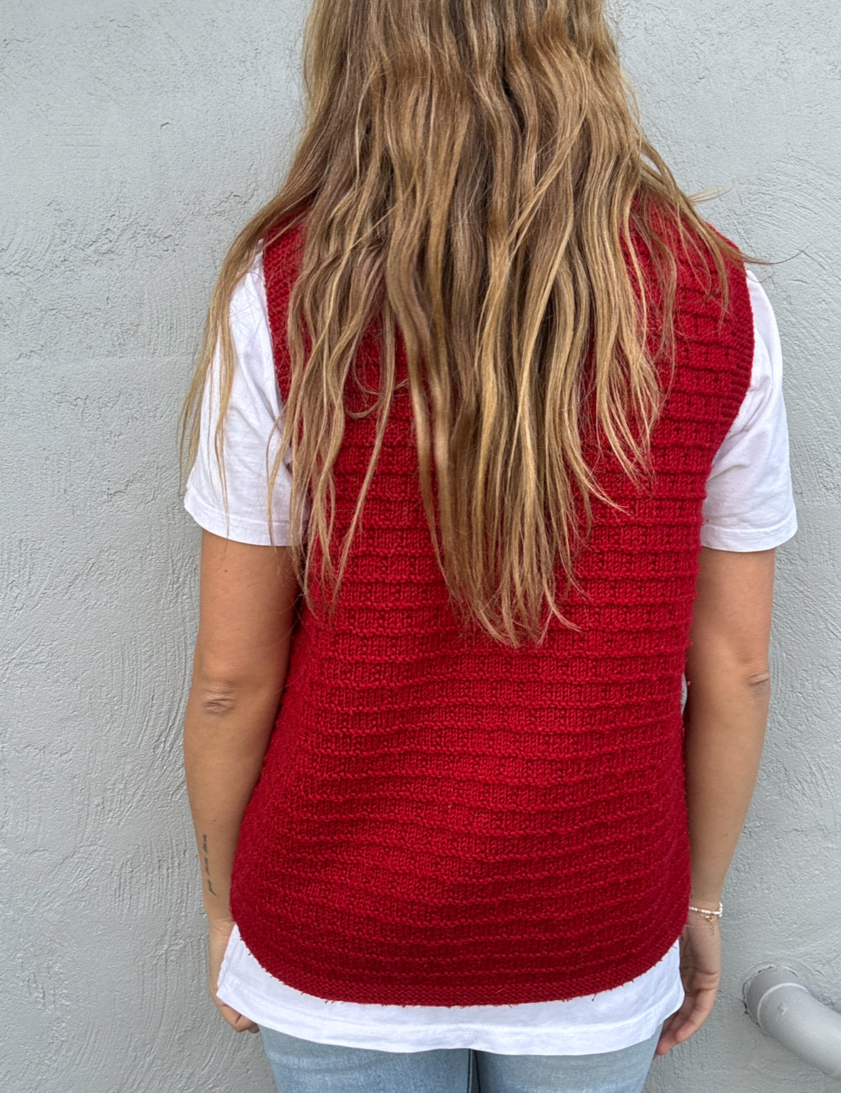 Handmade Button Up Knit Vest // Size 6-10