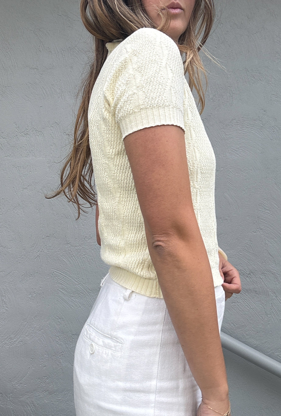 Vintage Lemon Knit Tee // Size 12