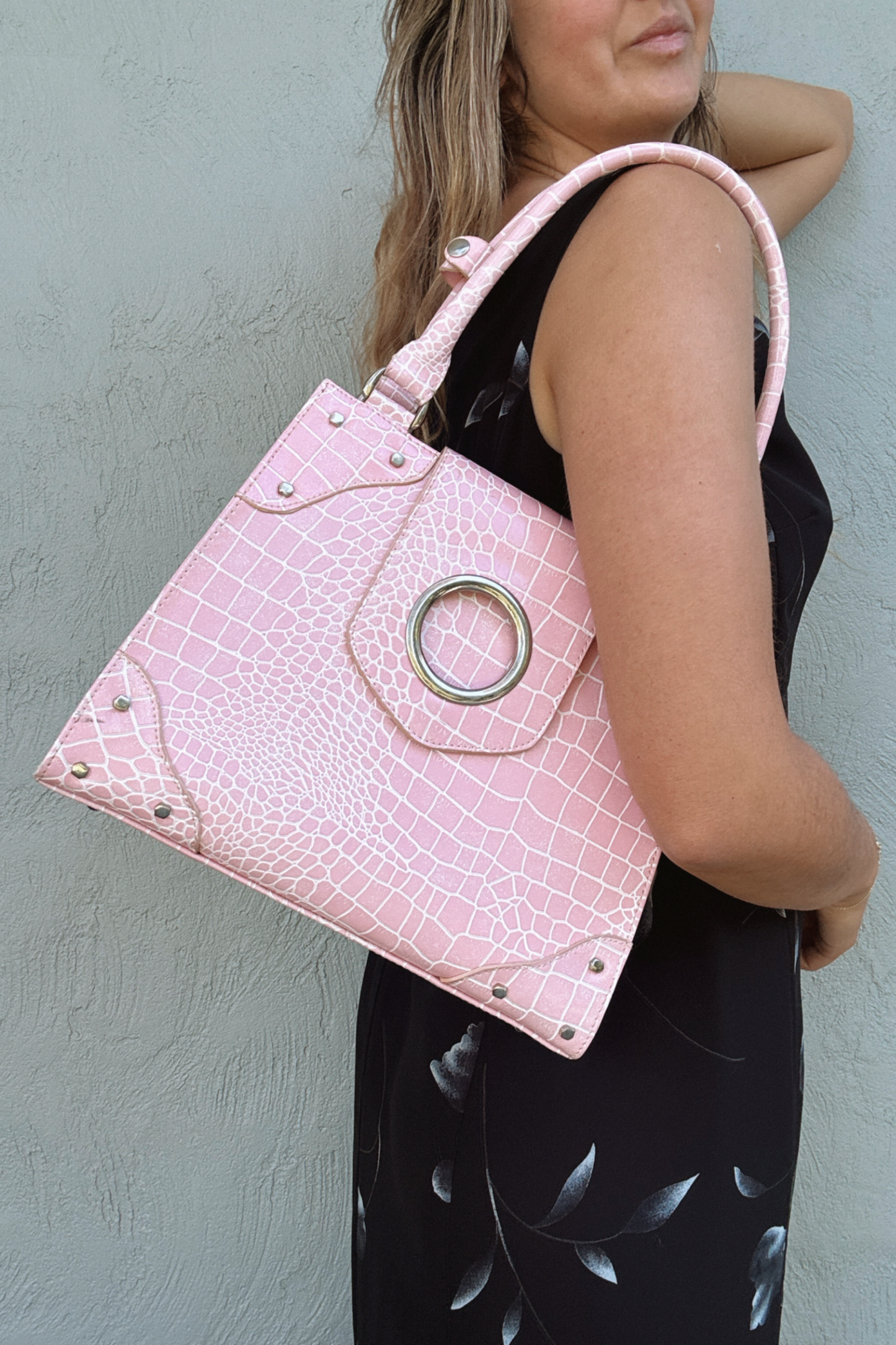 Modapelle Italian Croc Embossed Bag