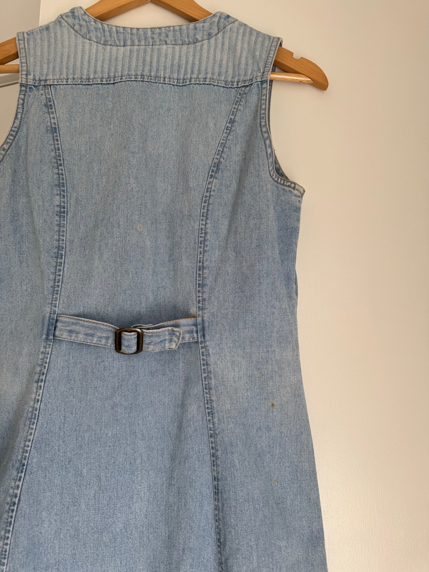 Vintage Denim Midi Dress // Size 8